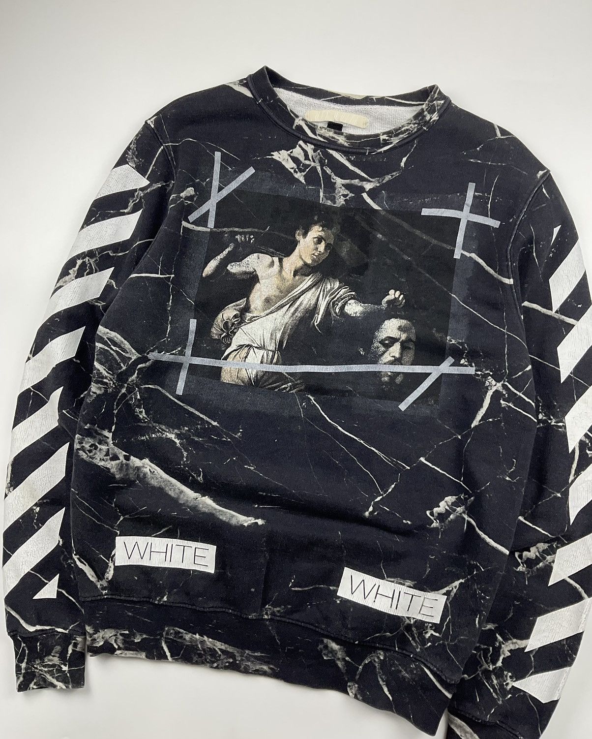 Off White Caravaggio Marble Sweatshirt