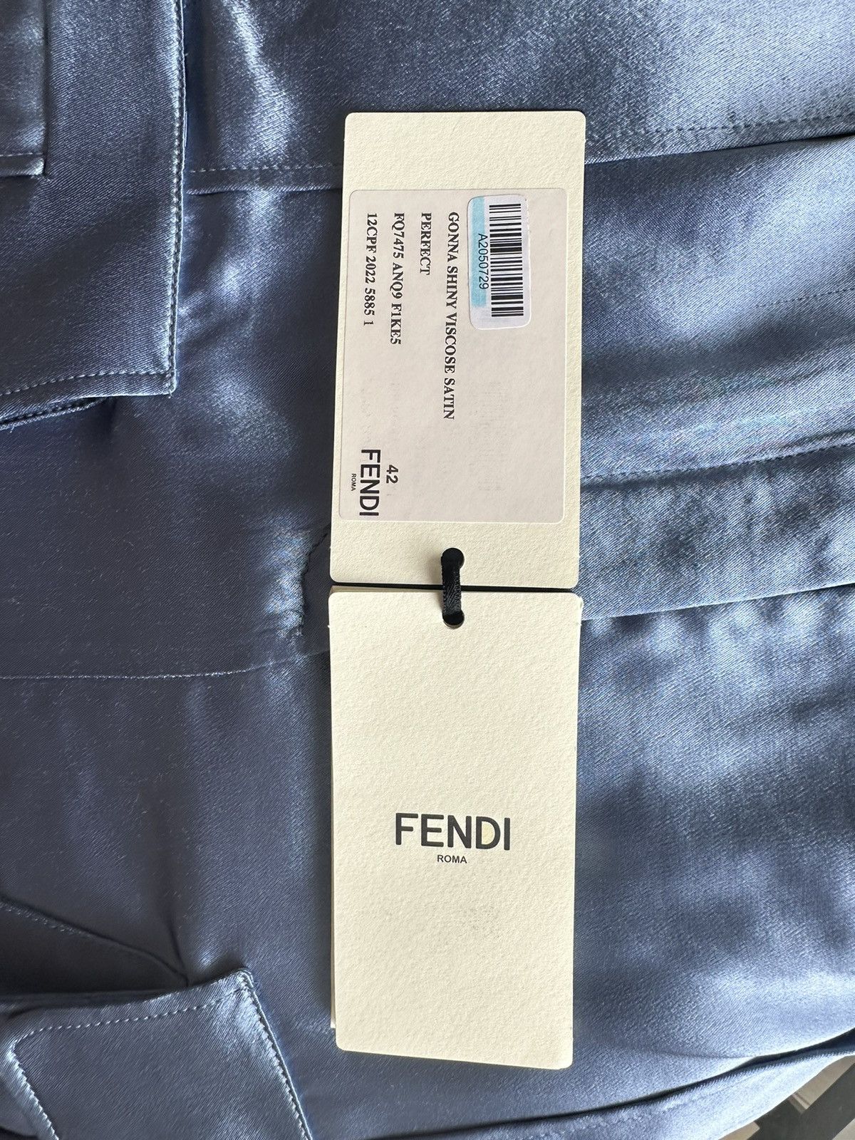 Fendi Fendi Satin Utility Skirt in Ice Blue Size 28" / US 6 / IT 42 - 5 Thumbnail