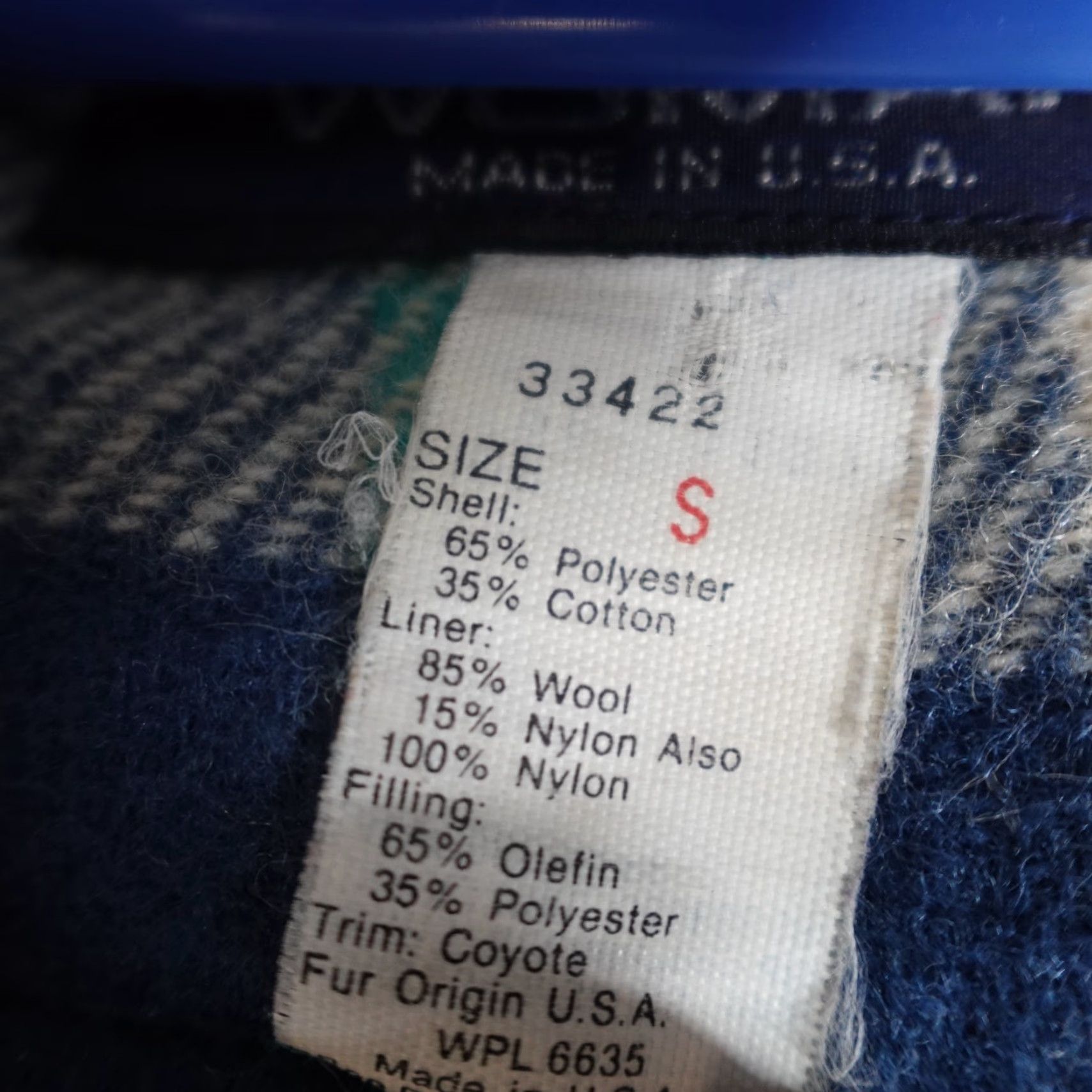 Vintage VINTAGE Woolrich Jacket Parka Womens Blue L Parka Wool Coyote Fur Made in USA Full Zip Hooded Mid-Length Wool Blend Cotton Blend Blue Ladies M/L? Size L / US 10 / IT 46 - 3 Thumbnail