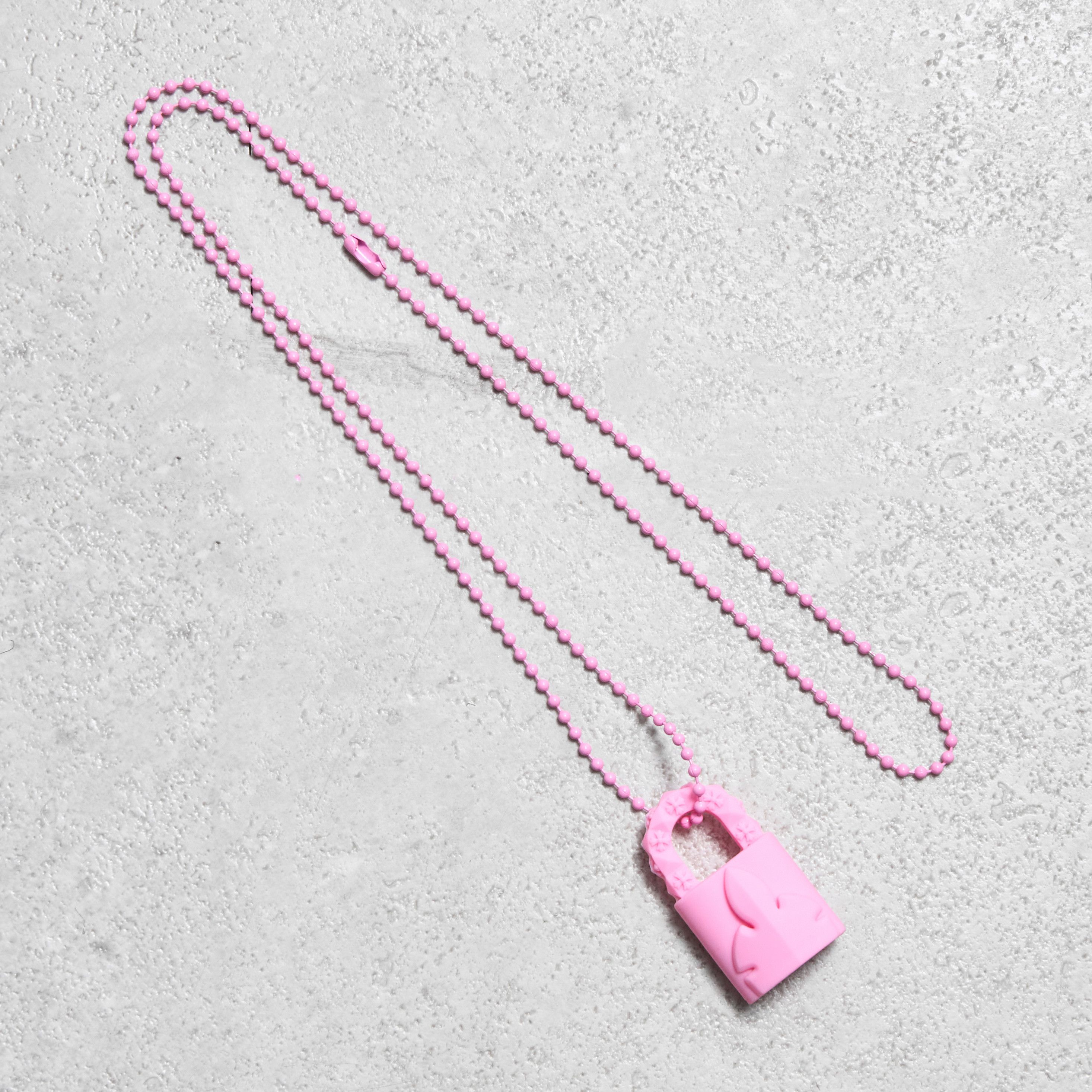 Chrome Hearts CHROME HEARTS Rubber Lock Necklace PINK Size ONE SIZE - 3 Thumbnail