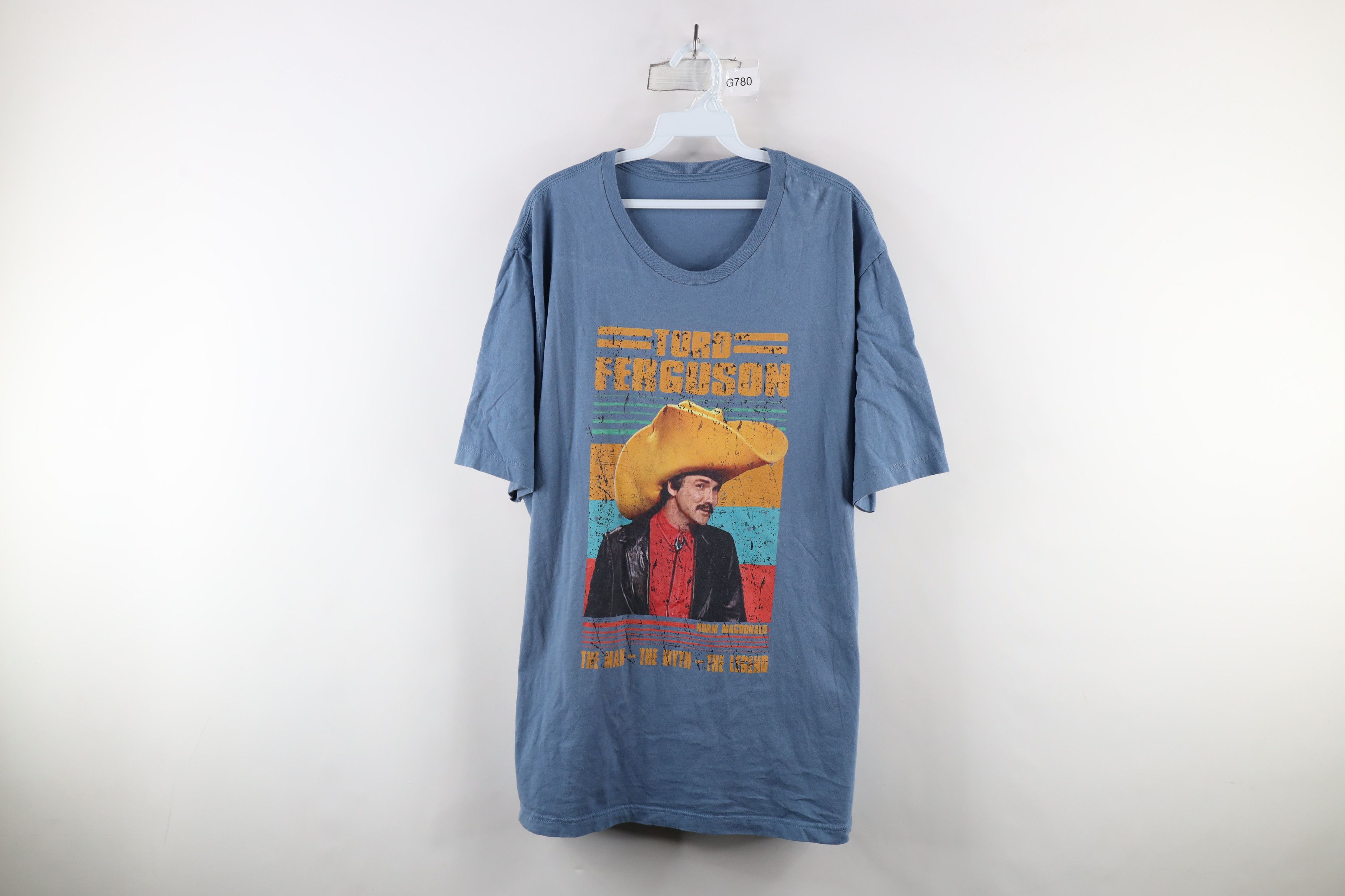 Vintage Vintage Streetwear Norm Macdonald Turd Ferguson T-Shirt Blue Size US XXL / EU 58 / 5 - 1 Thumbnail