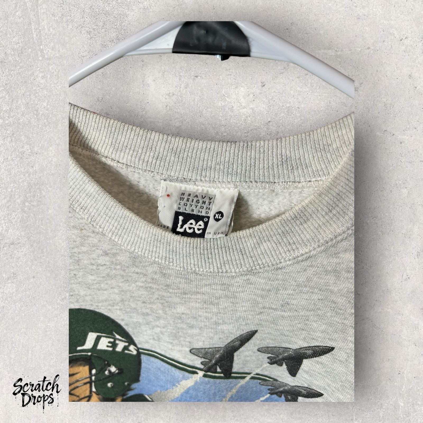 Lee Vintage Deadstock 1993 Big Head Boomer Jet Sweatshirt NFL XL Size US XL / EU 56 / 4 - 3 Thumbnail