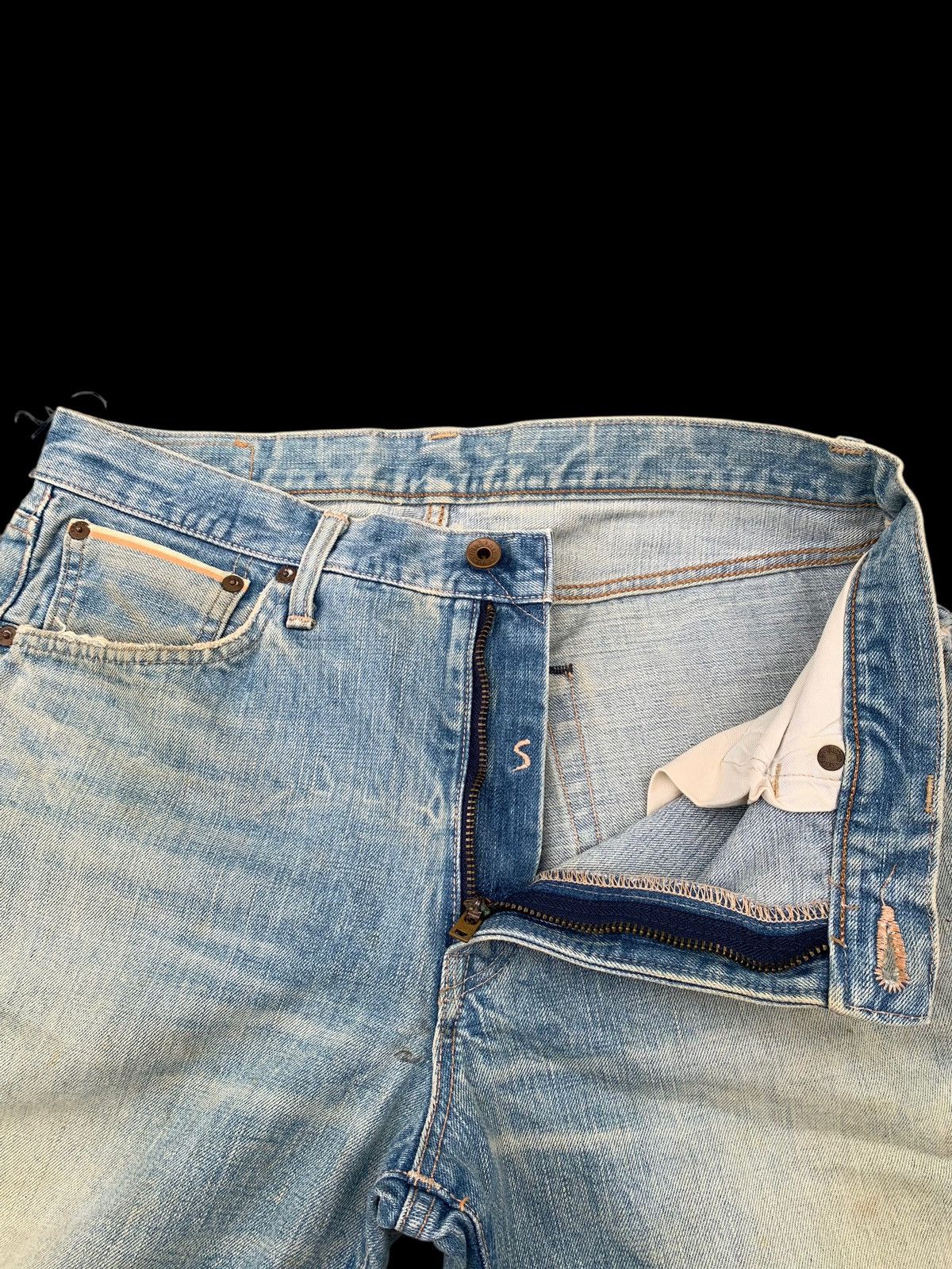 Edwin VINTAGE EDWIN 505s SELVEDGE FADED&RUSTY DISTRESSED DENIM Size US 32 / EU 48 - 15 Thumbnail