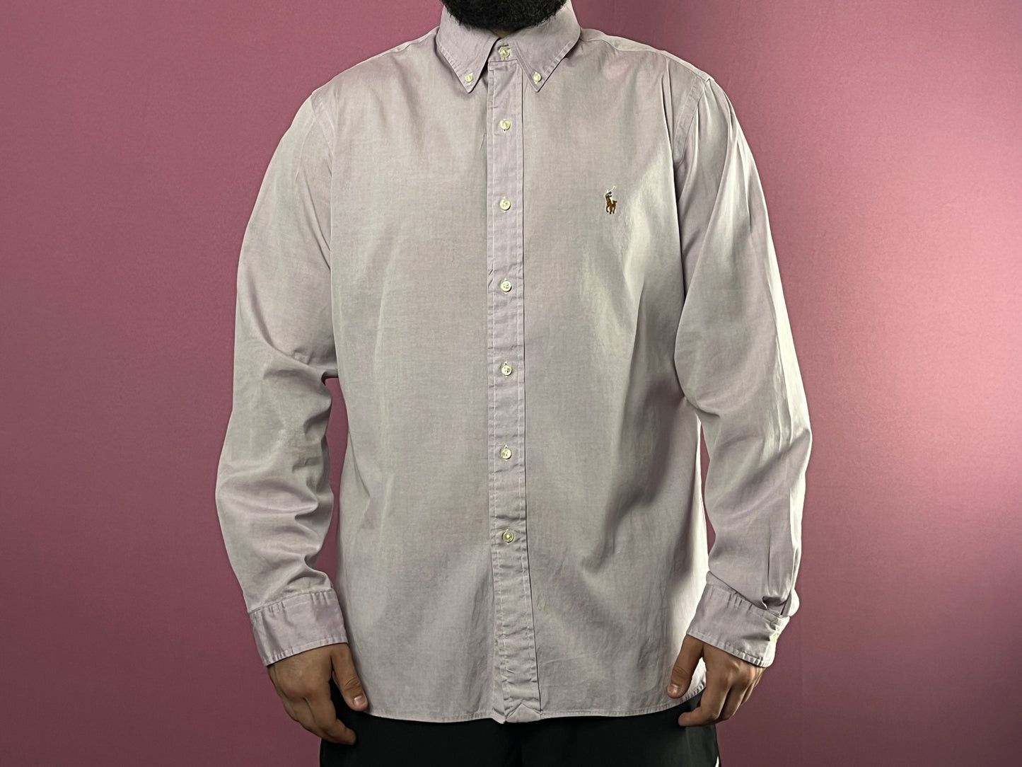 Polo Ralph Lauren × Vintage Polo by Ralph Lauren Vintage Men's Oxford Dress Shirt - L Size US L / EU 52-54 / 3 - 3 Thumbnail