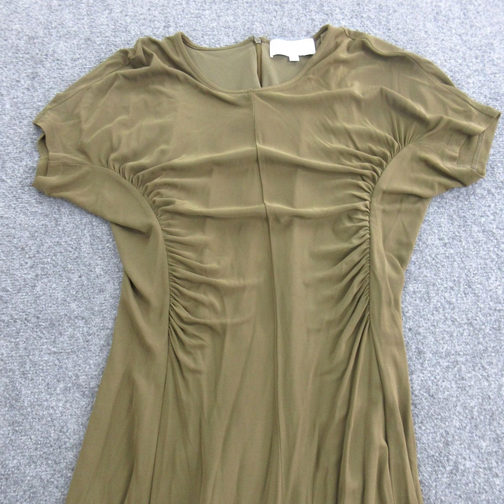 La Ligne La Ligne Dress Womens M Green Jersey Ruched Short Sleeve A Line Maxi Formal Size M / US 6-8 / IT 42-44 - 7 Thumbnail