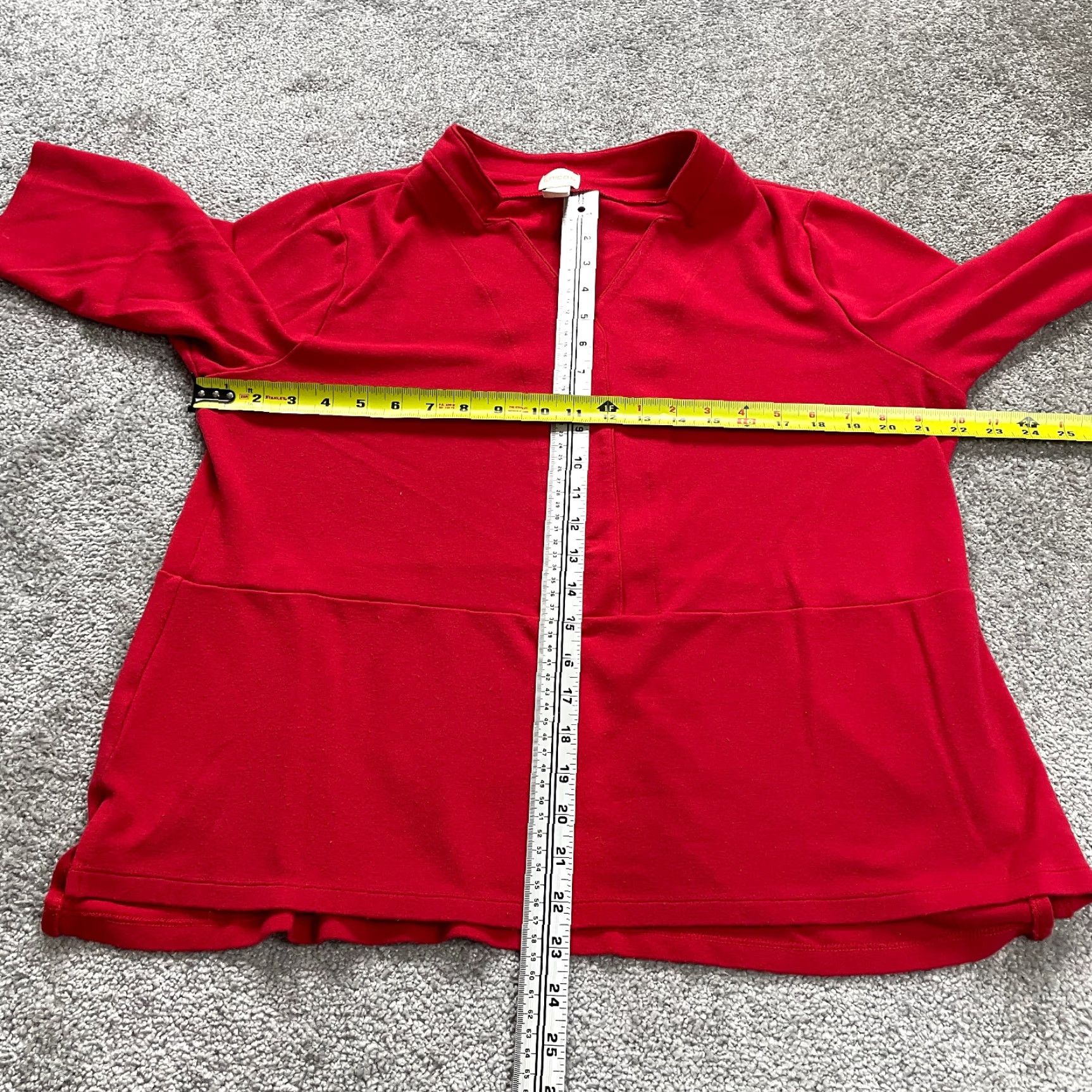 Vintage VINTAGE Chico's Blouse Shirt Womens XL Red Solid Long Sleeve V-Neck Knit Casual Size XL / US 12-14 / IT 48-50 - 7 Thumbnail