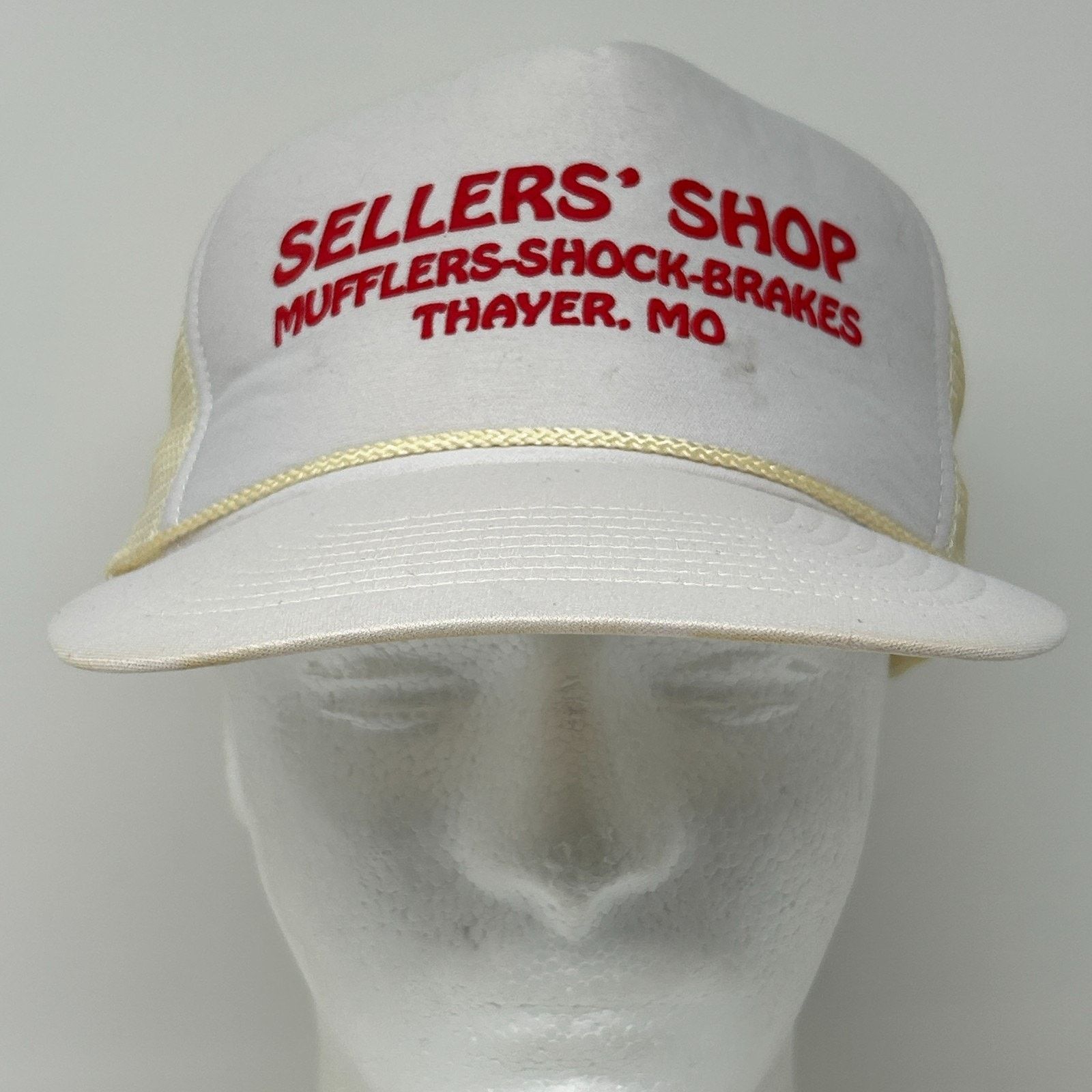 Vintage Vintage Sellers Shop Thayer Trucker Hat Baseball Cap White Size ONE SIZE - 2 Thumbnail