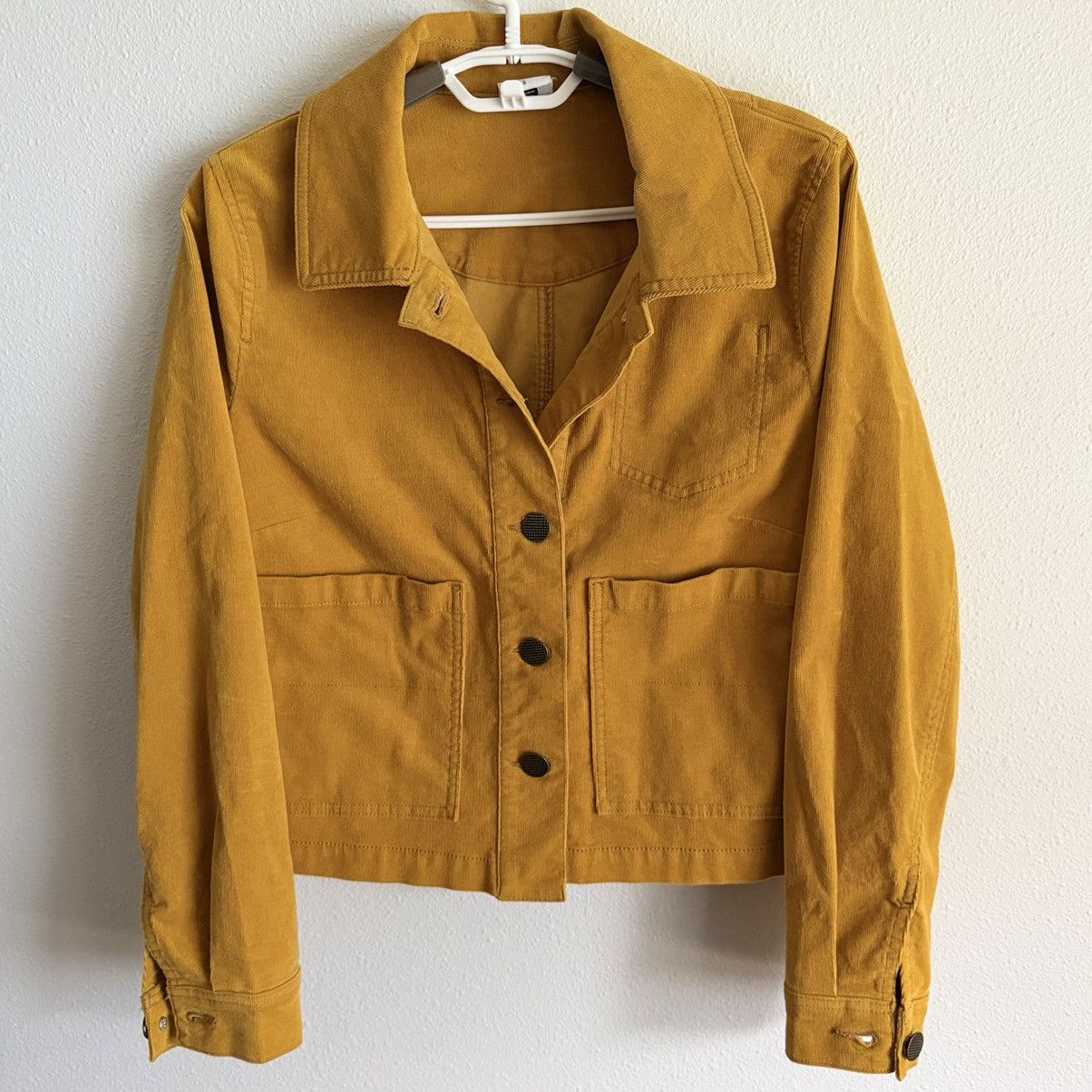 Other CAbi Womens Small Mustard Yellow Corduroy Jacket Button Frnt Size S / US 4 / IT 40 - 2 Thumbnail