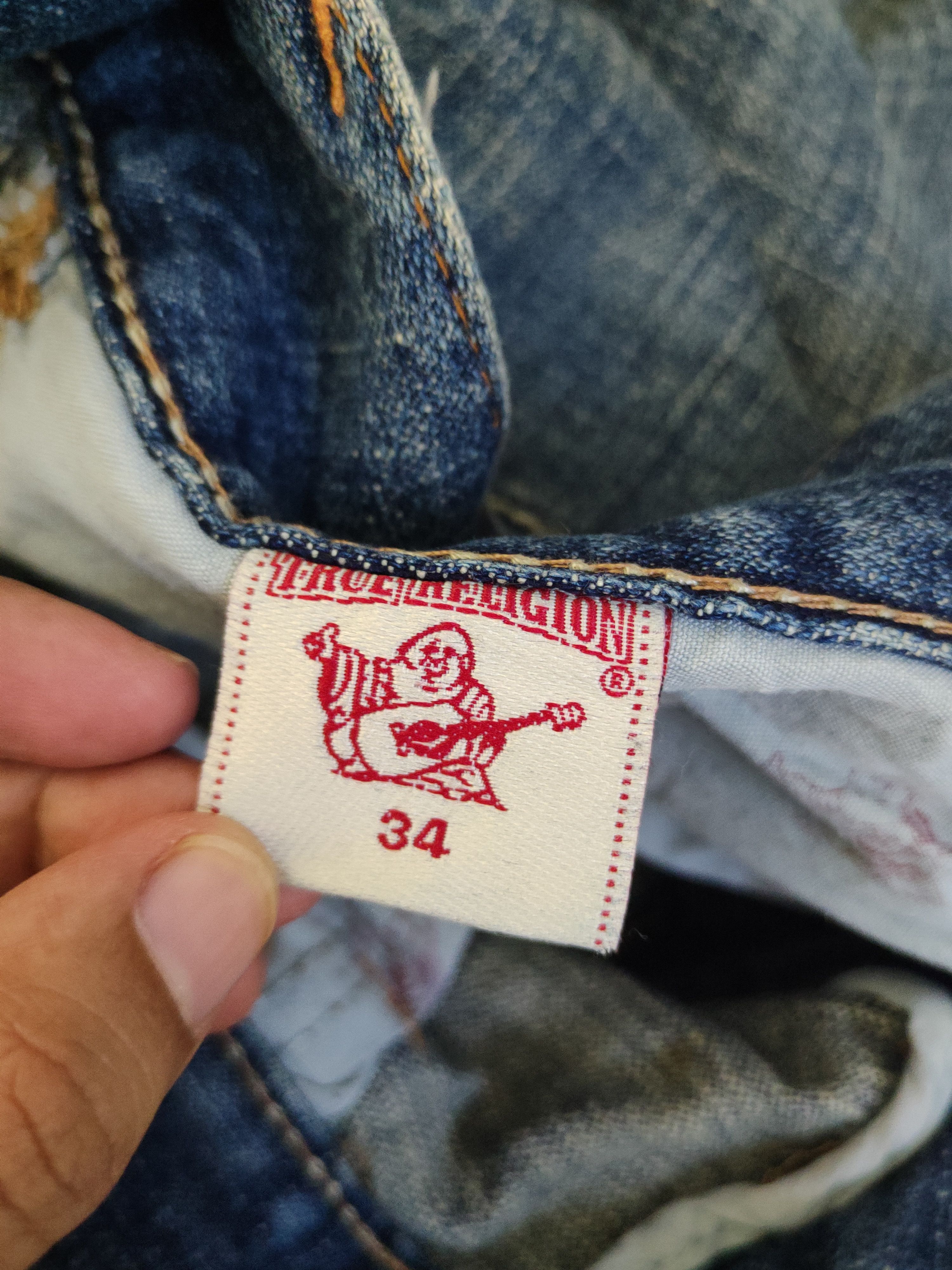 True Religion DL True Religion Blue Distressed Ripped Jeans #46-888 Size US 34 / EU 50 - 15 Thumbnail