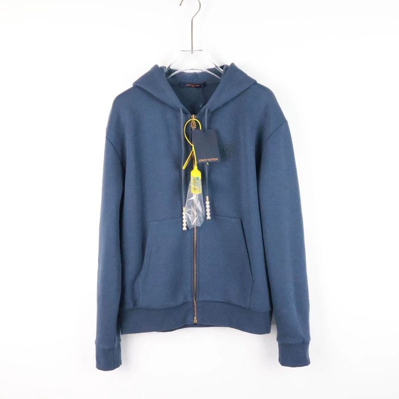 Louis Vuitton Louis Vuitton Beaded Embroidered Logo Hooded Zip Jacket Size US S / EU 44-46 / 1 - 1 Thumbnail