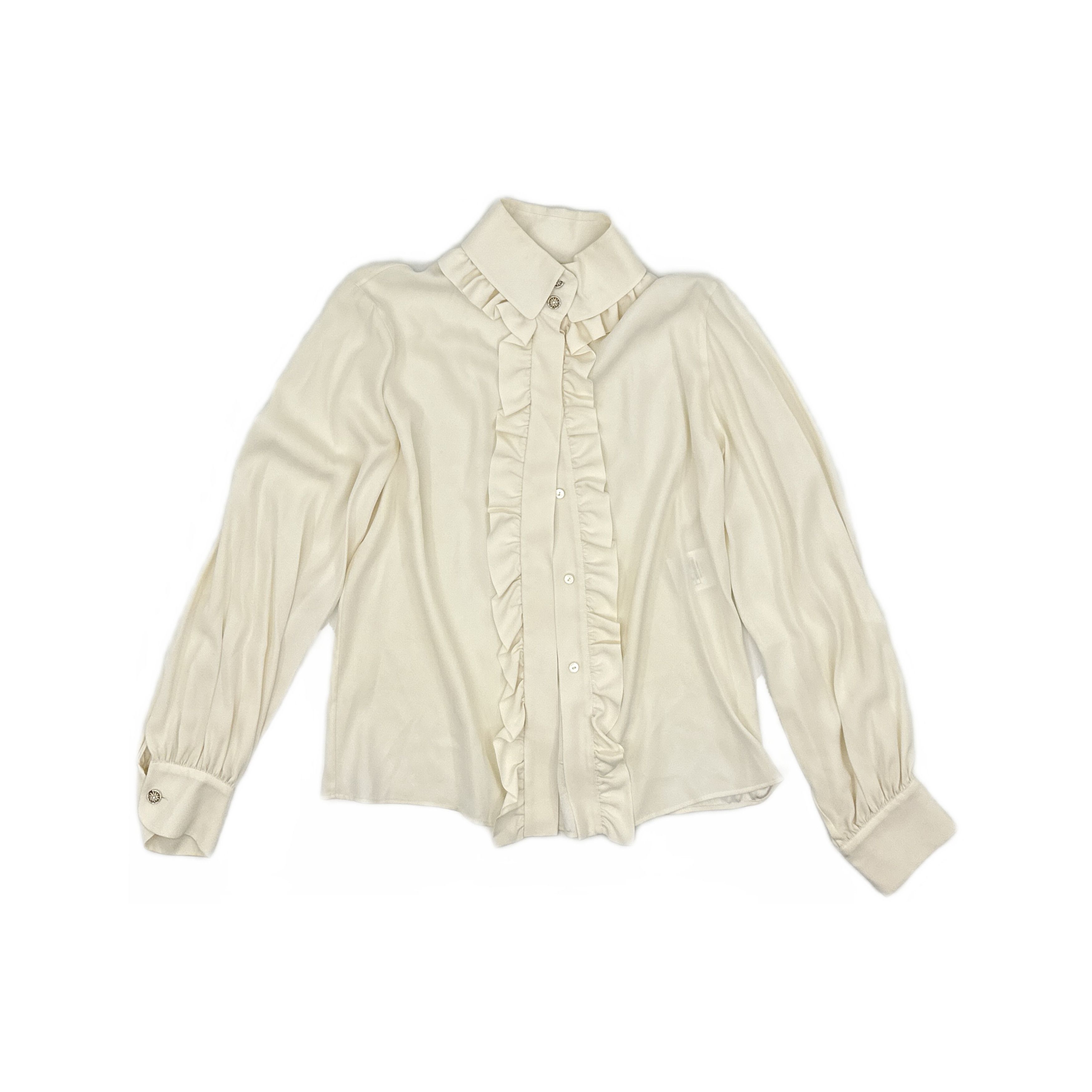Chanel Chanel Ruffled Blouse Size 38 Size S / US 4 / IT 40 - 1 Thumbnail