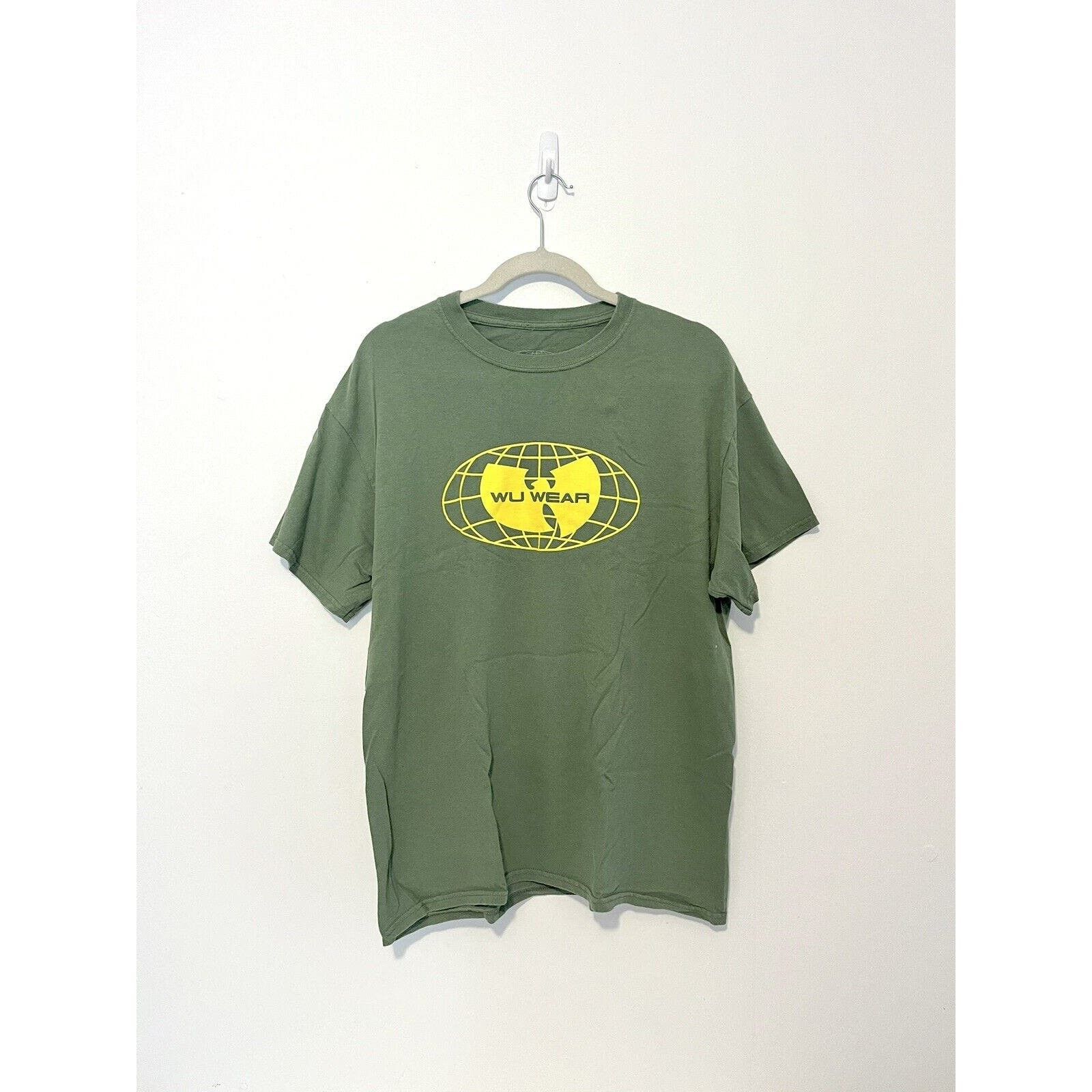 image of 1990S Wu Wear Wu-Tang Clan Olive Green T-Shirt VTG L, Men's (Size Large)