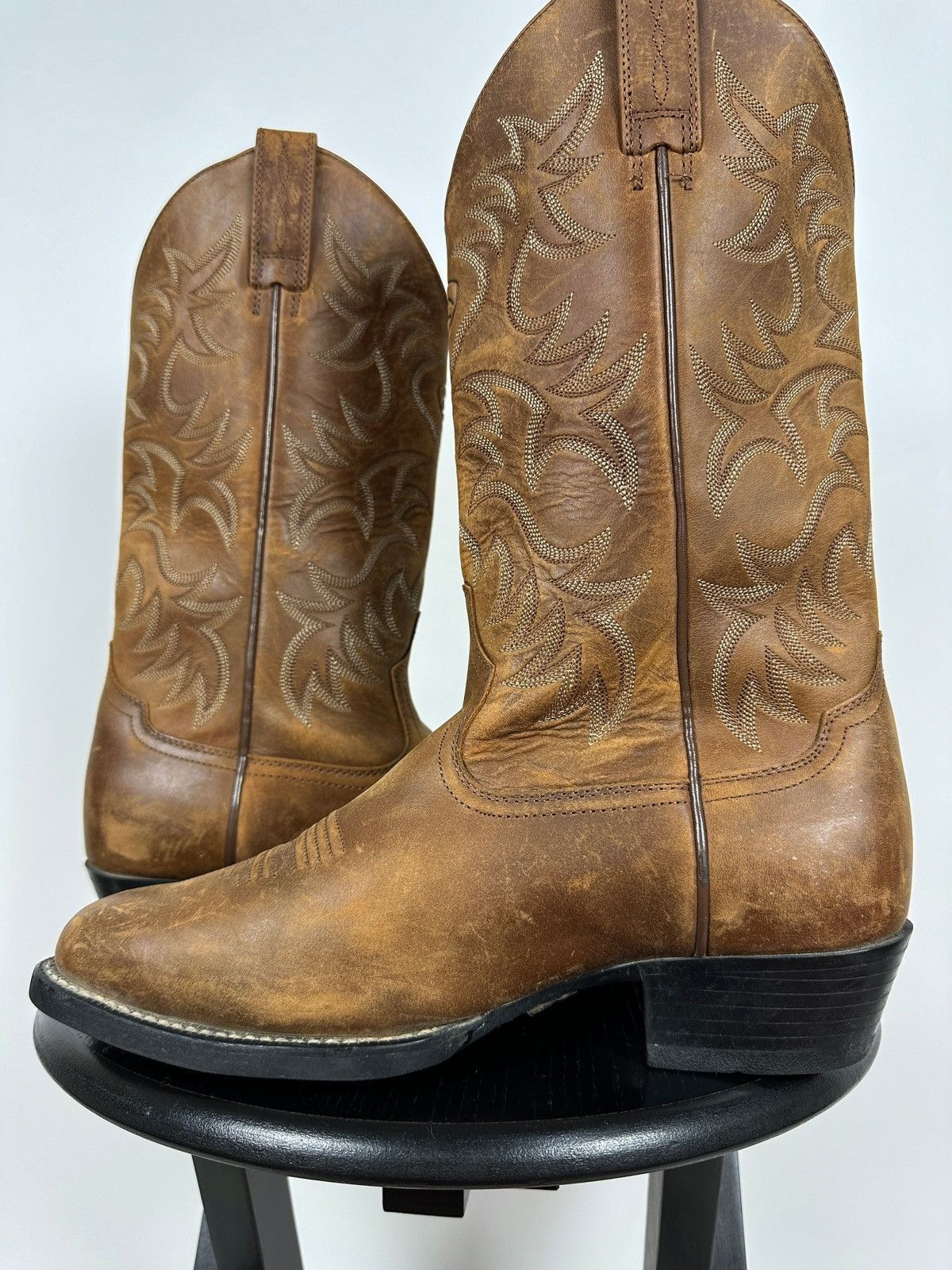 Ariat Ariat Brown Cowboy Western Leather Boots Size US 8.5 / EU 41-42 - 19 Thumbnail