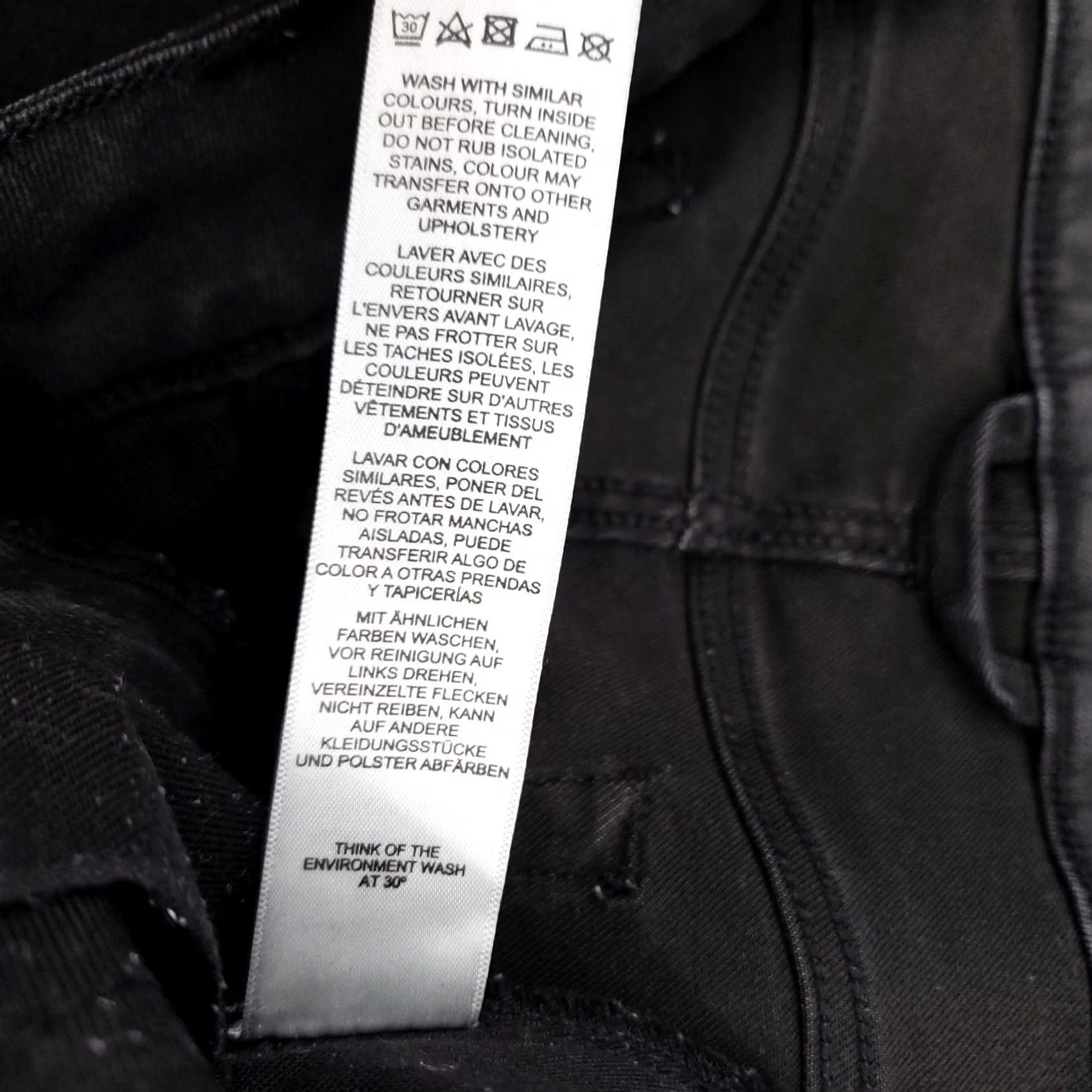 Asos ASOS Jeans Womens 30x32 Mid-Rise Skinny 5-Pocket Dark Wash Black Denim Size 30" / US 8 / IT 44 - 5 Thumbnail
