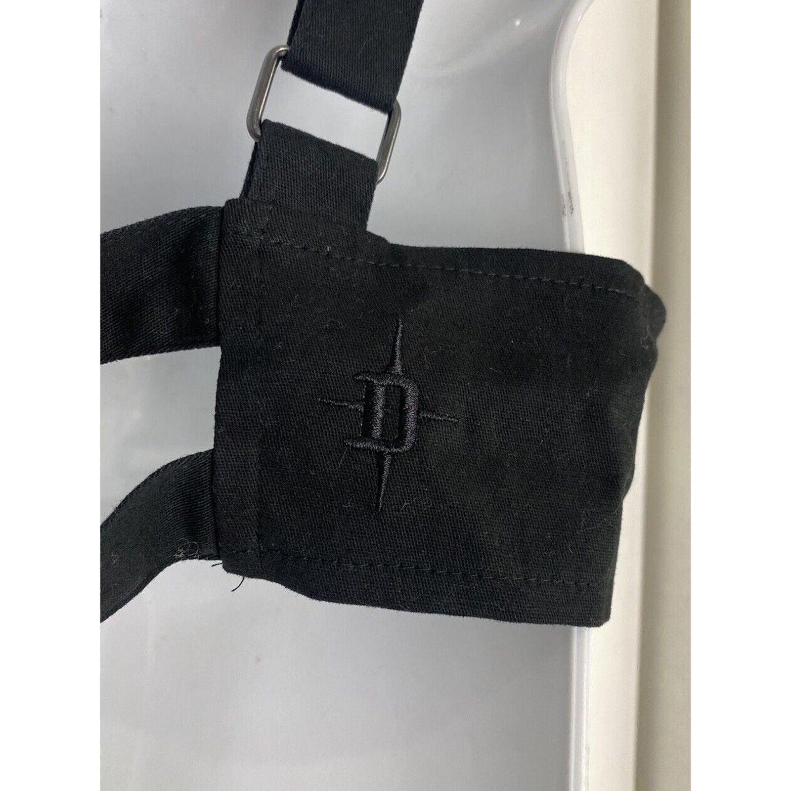 Dolls Kill NWT Darker Wavs Black Corset Crop Top Buckle Back L Tie Size L / US 10 / IT 46 - 4 Thumbnail