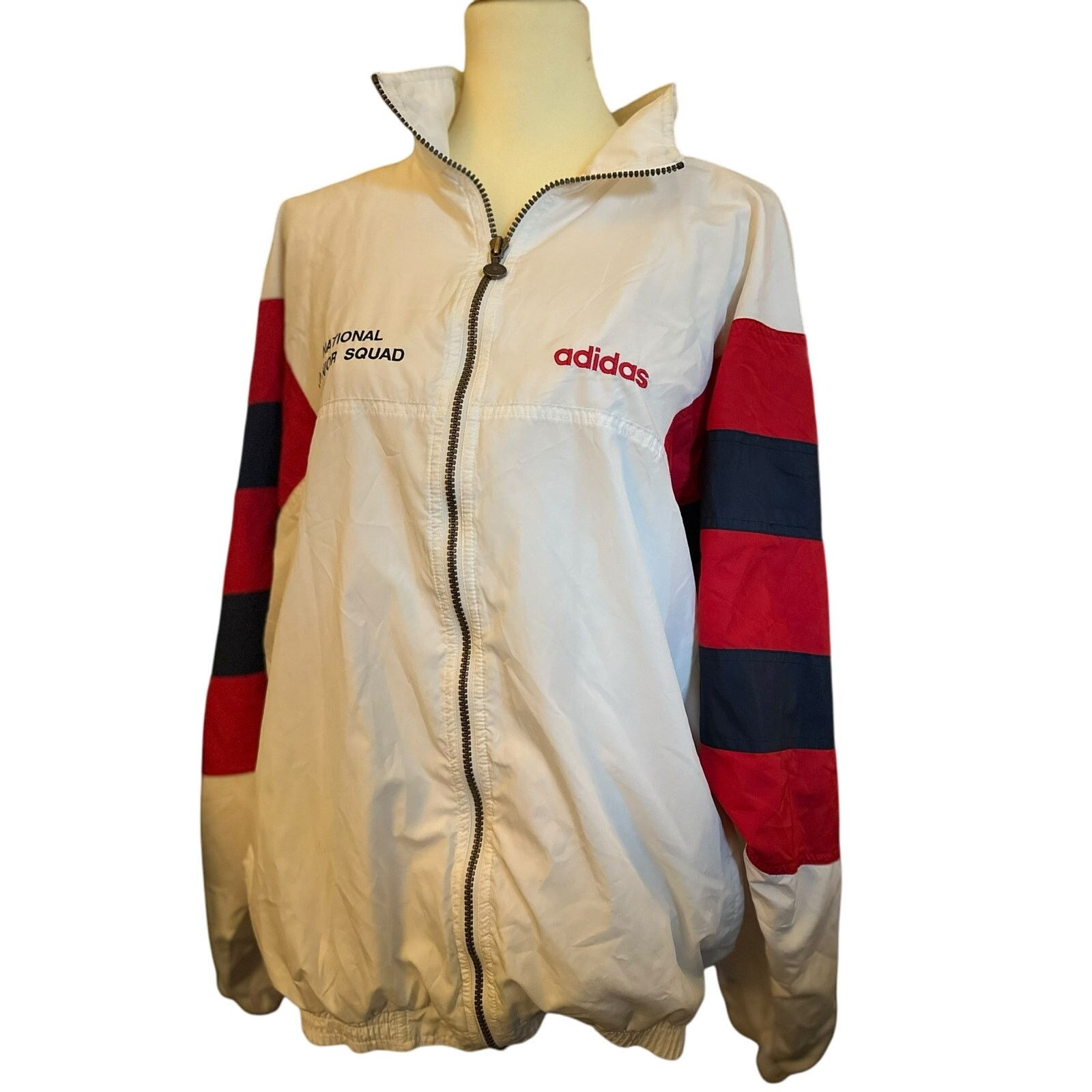 Adidas Adidas Vintage USA National Junior Squad Windbreaker, Size L Size US L / EU 52-54 / 3 - 2 Thumbnail