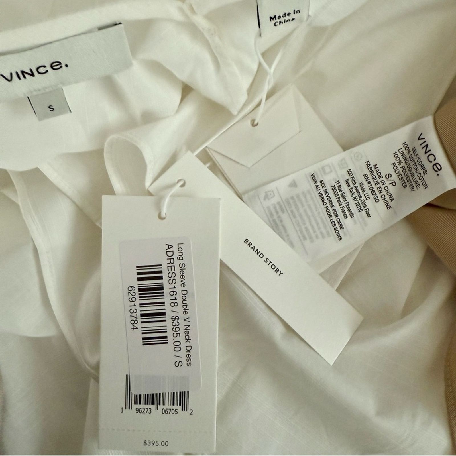 Vince NWT Vince Cutout Slub Cotton Midi Dress Long Sleeve S Size S / US 4 / IT 40 - 10 Thumbnail