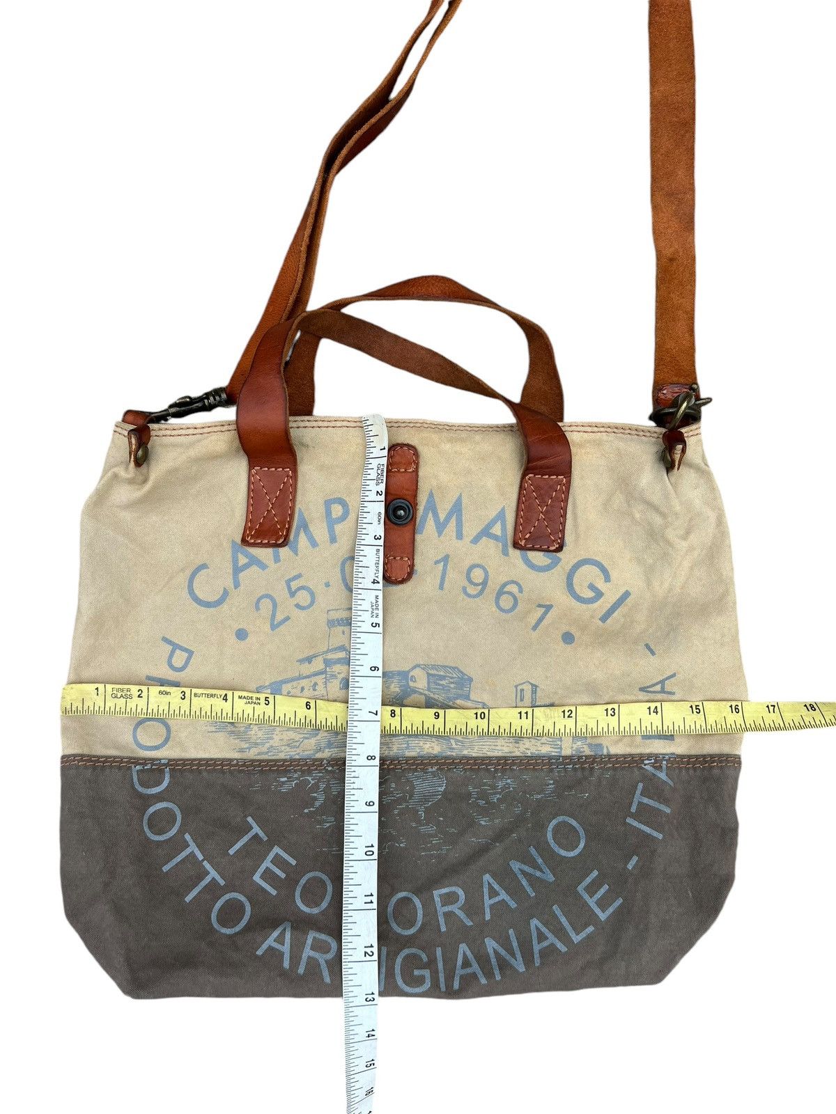 Leather Campomaggi Dirty Fade Canvas Leather 2Way Bag Size ONE SIZE - 24 Thumbnail