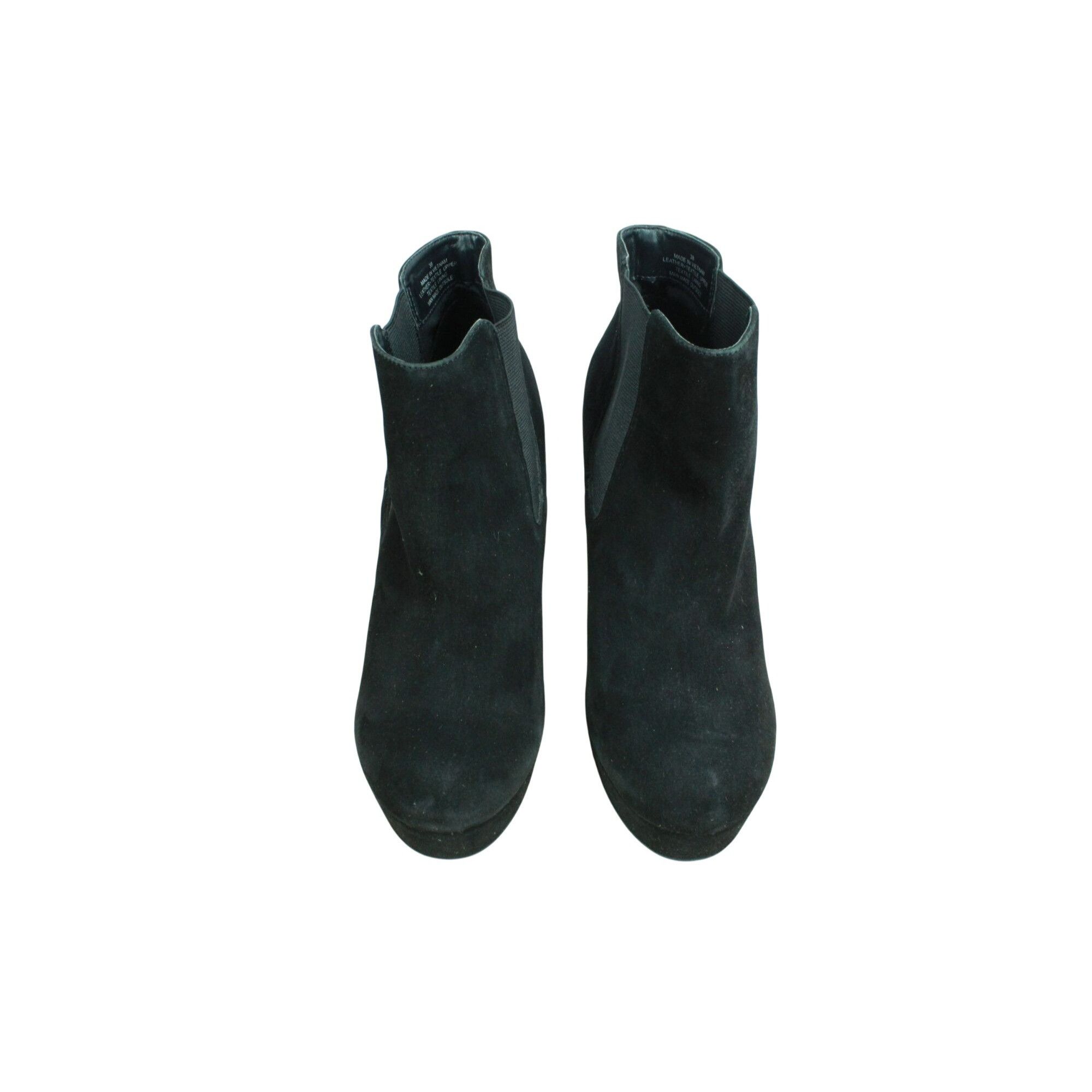 Kurt Geiger Kurt Geiger Black Suede Chelsea Platform Heel Boots Size US 7.5 / IT 37.5 - 5 Thumbnail
