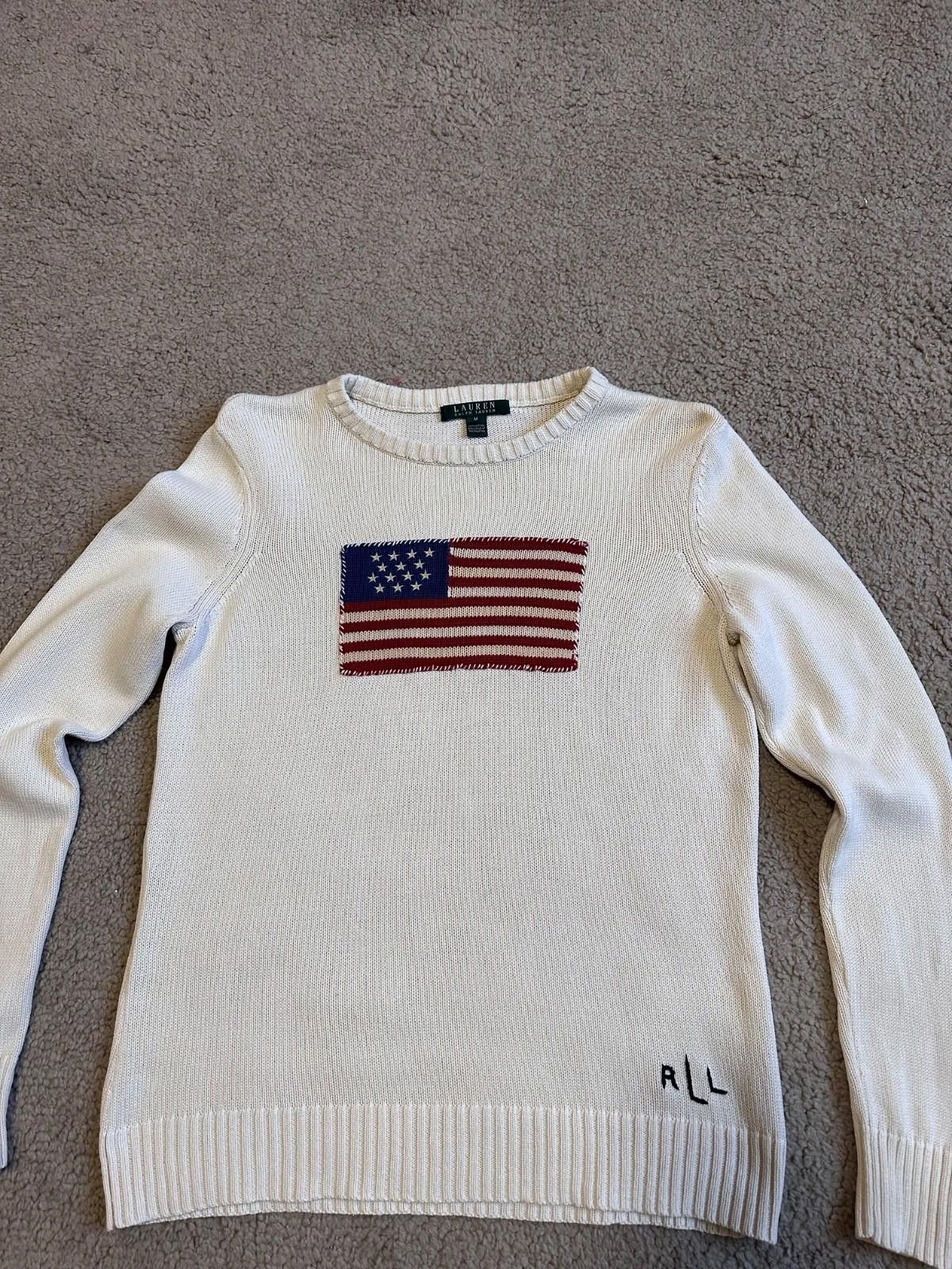 Polo Ralph Lauren Polo Ralph Lauren Womens White Jumper Sweater American Flag Size M / US 6-8 / IT 42-44 - 4 Thumbnail