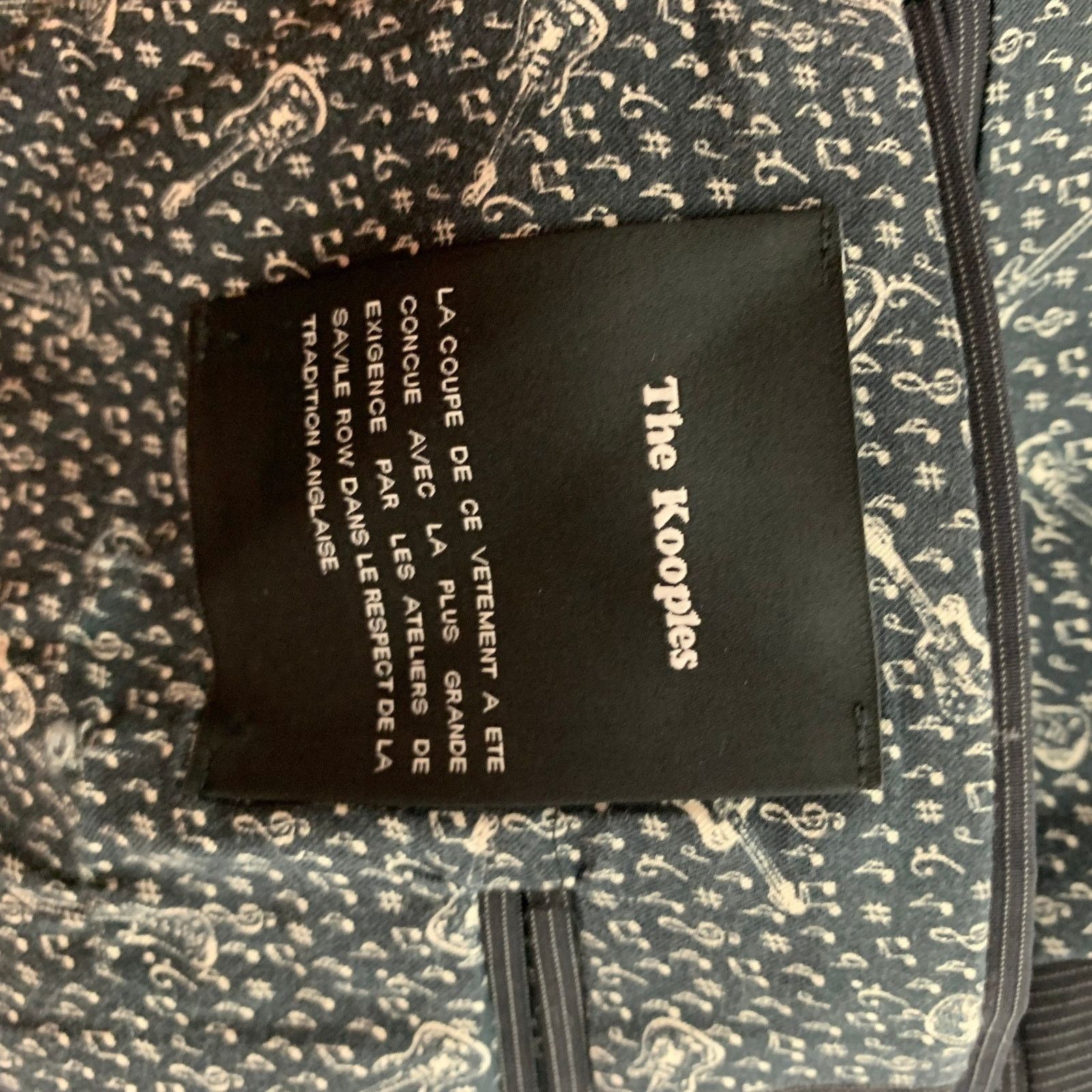 The Kooples Size 40 Navy Pinstripe Wool Peak Lapel Sport Coat Size 40R - 7 Thumbnail