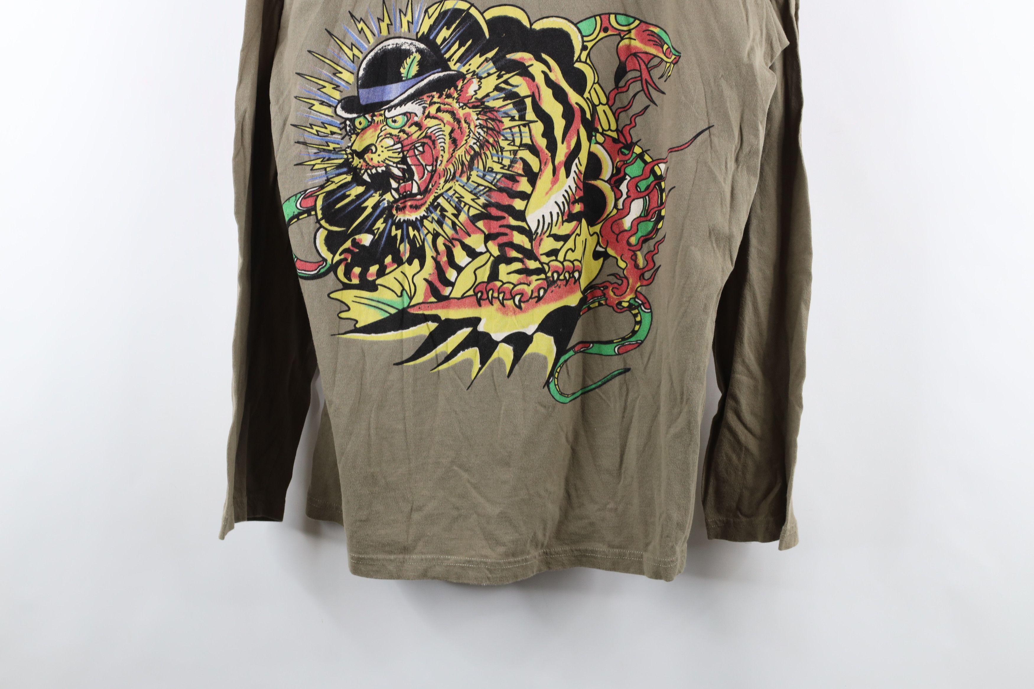 Ed Hardy × Vintage Vintage Ed Hardy Christian Audigier Long Sleeve T-Shirt Size US XXL / EU 58 / 5 - 3 Thumbnail