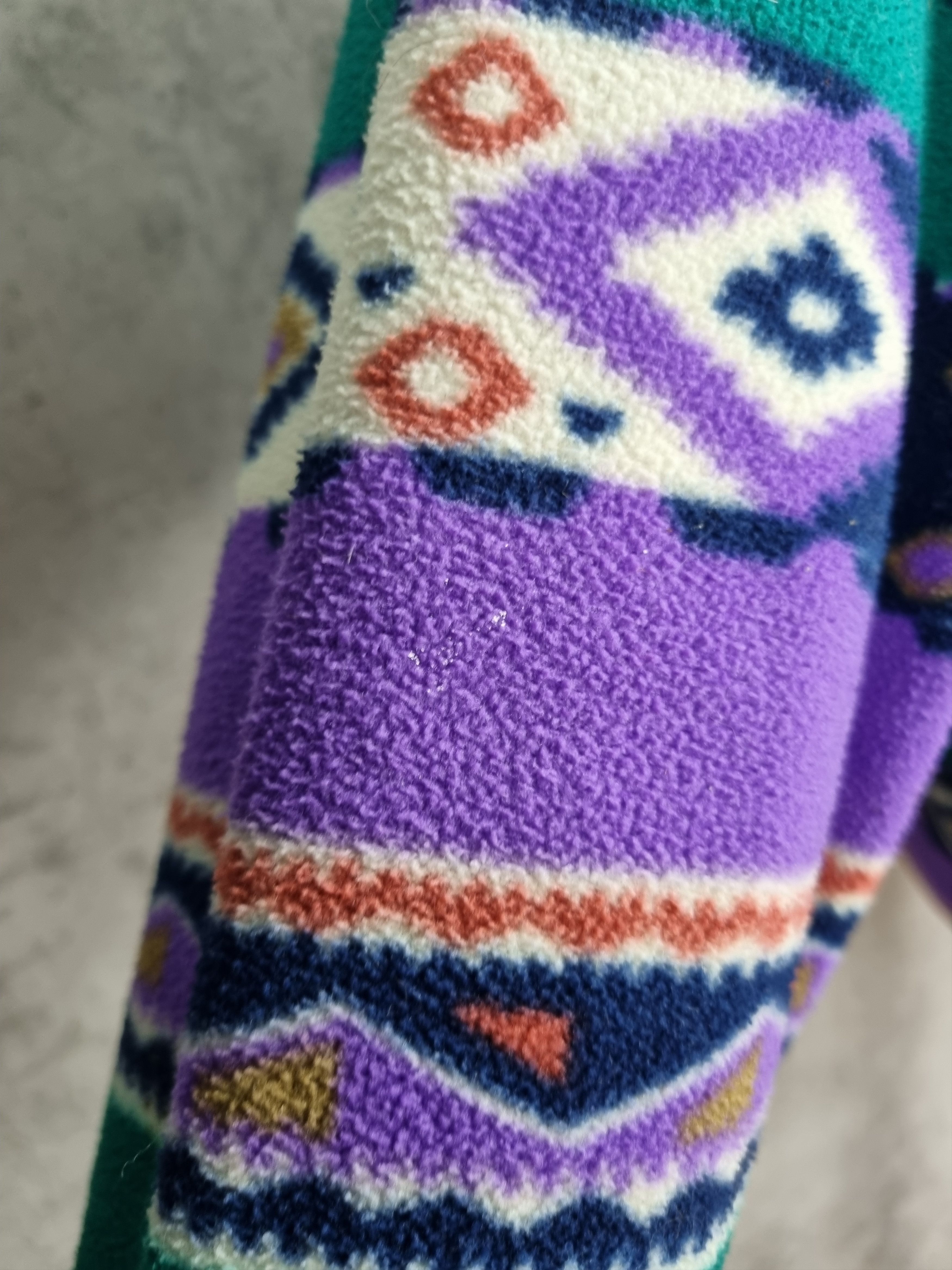 Sergio Tacchini × Vintage Vintage Sergio Tacchini Aztec Navajo Fleece Pullover Size US XL / EU 56 / 4 - 18 Thumbnail