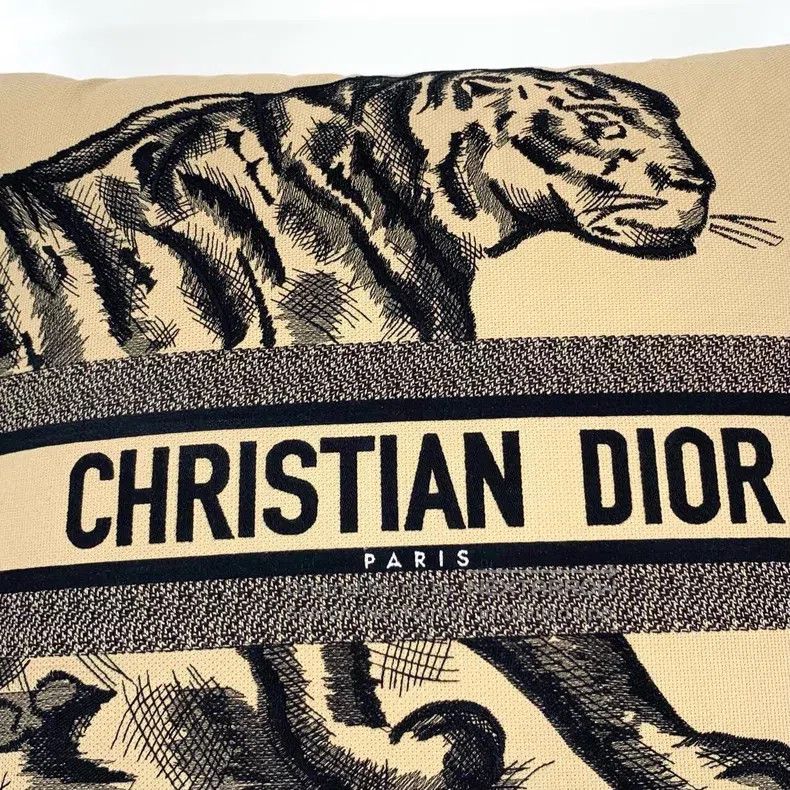 Dior Dior Zoo series logo letter pattern embroidered brown cush Size ONE SIZE - 5 Thumbnail