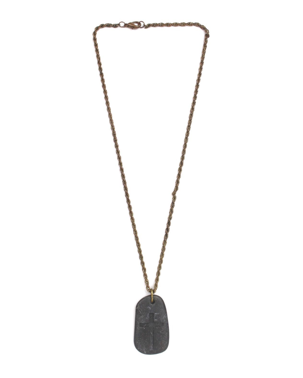 If Six Was Nine 2000S JAPANESE MADE BLACK STONE GOTH CROSS NECKLACE Size ONE SIZE - 2 Thumbnail