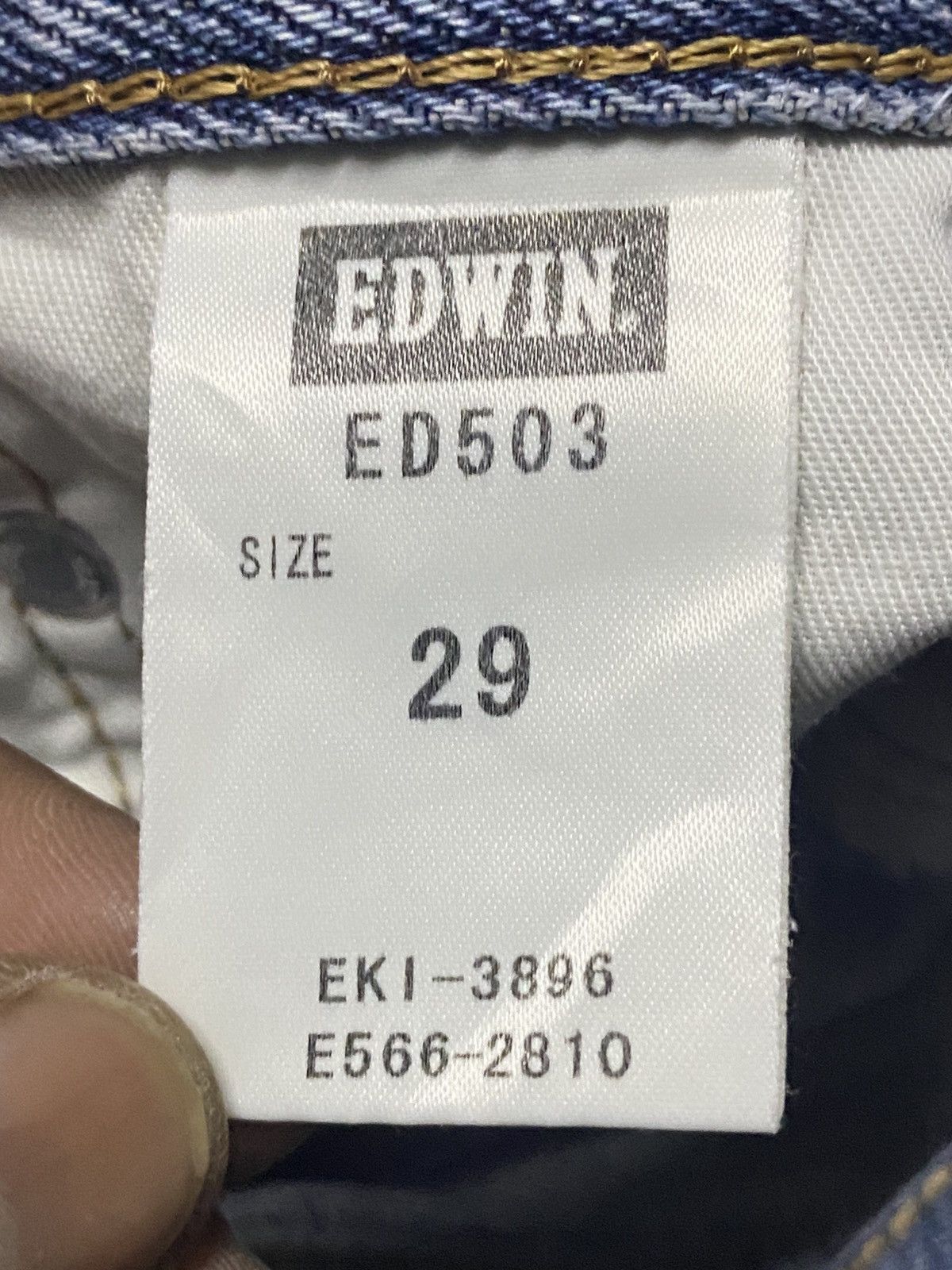 Edwin Vintage Edwin 503 Faded Wash Distressed Slim Fit Jeans Size US 32 / EU 48 - 19 Thumbnail