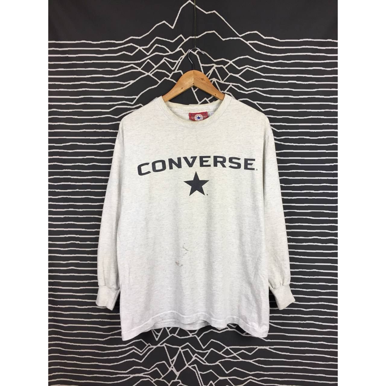 Converse × Vintage Vtg 90s Converse All Star Made In Usa Long Sleeve Tee Size US M / EU 48-50 / 2 - 2 Thumbnail