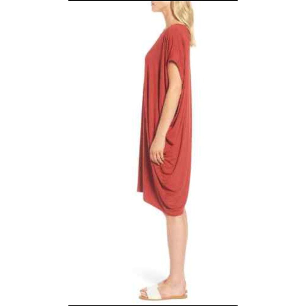 Eileen Fisher Eileen Fisher Asymmetrical Jersey T Shirt Shift Dress S Size S / US 4 / IT 40 - 3 Thumbnail