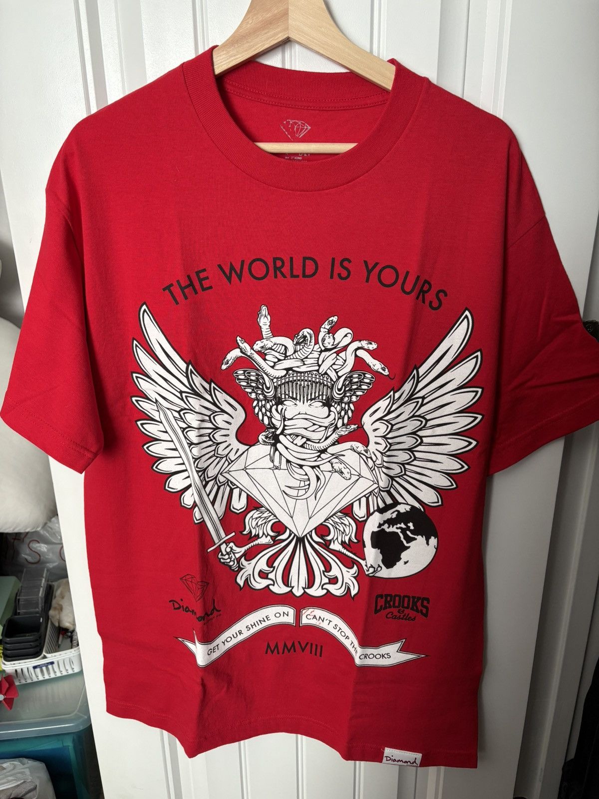 Diamond Supply Co x Crooks & Castles “World Is Yours” Tee