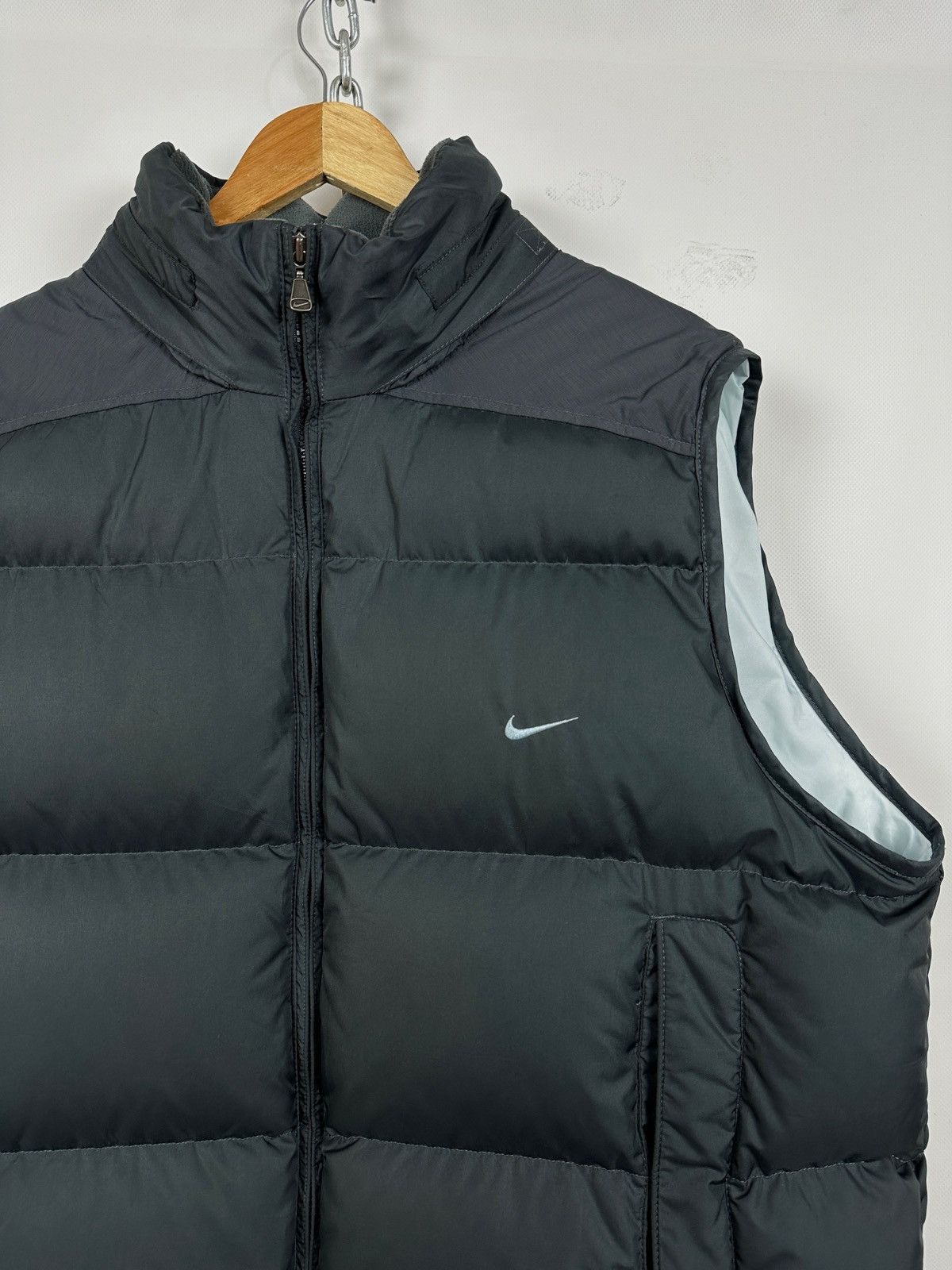 Nike 00s Vintage Nike Grey Down Puffer Vest Size US XL / EU 56 / 4 - 10 Thumbnail