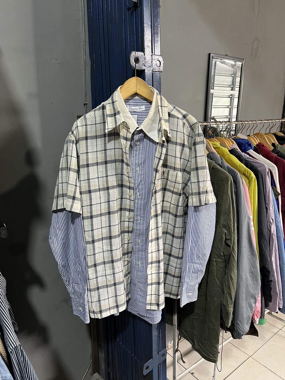 Christian Dior hybrid button up shirt double layer