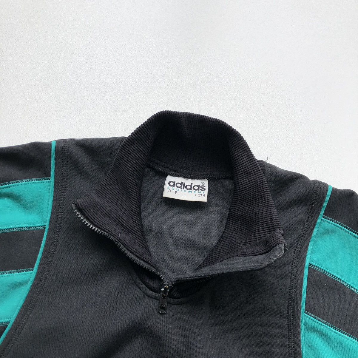 Adidas × Vintage Adidas Equipment 80’s 1/4 Half Zip Vintage Sweater Black Size US M / EU 48-50 / 2 - 7 Thumbnail