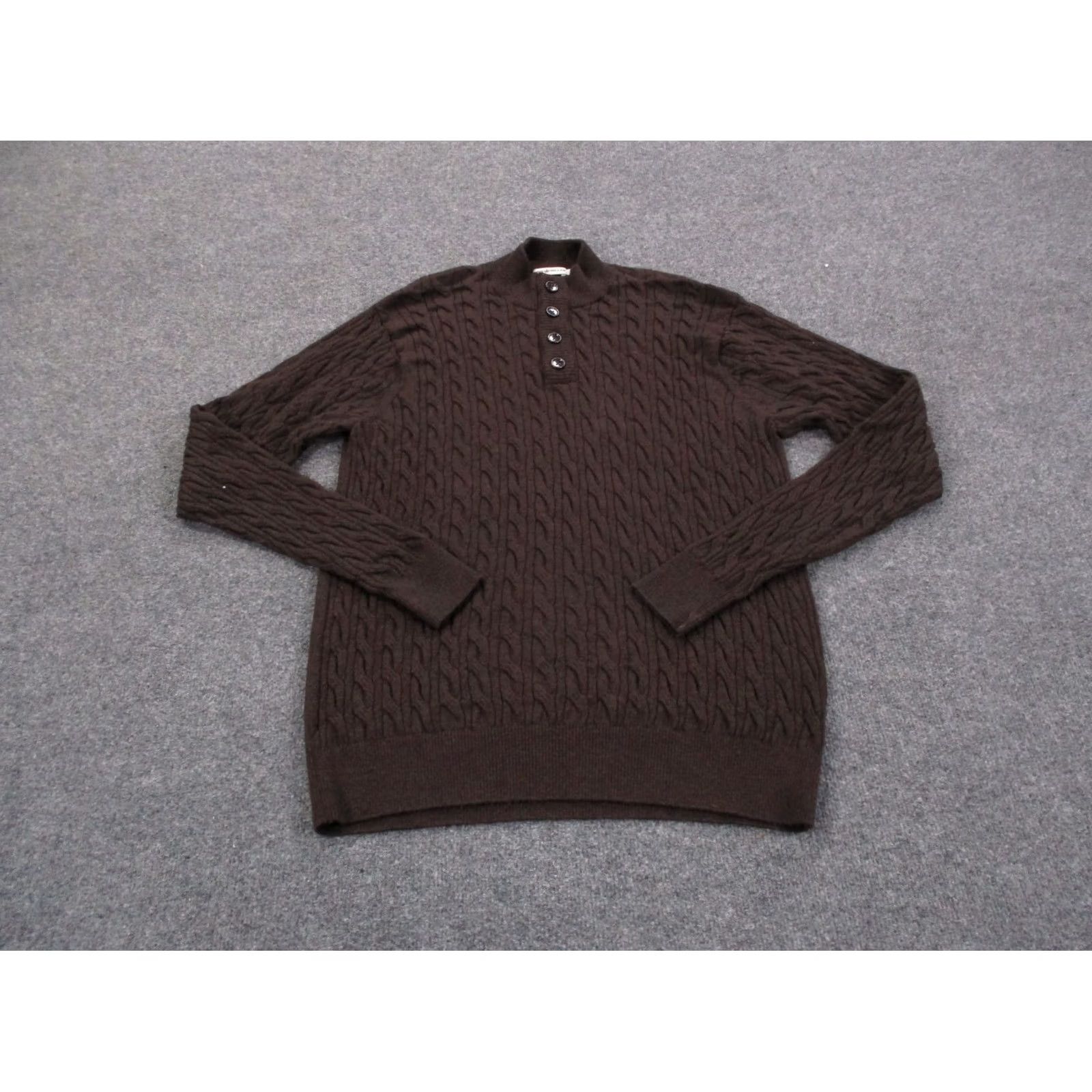 Peter Millar Peter Millar Sweater Mens L Merino Wool Pullover Casual Cable Knit Henley Size US L / EU 52-54 / 3 - 2 Thumbnail