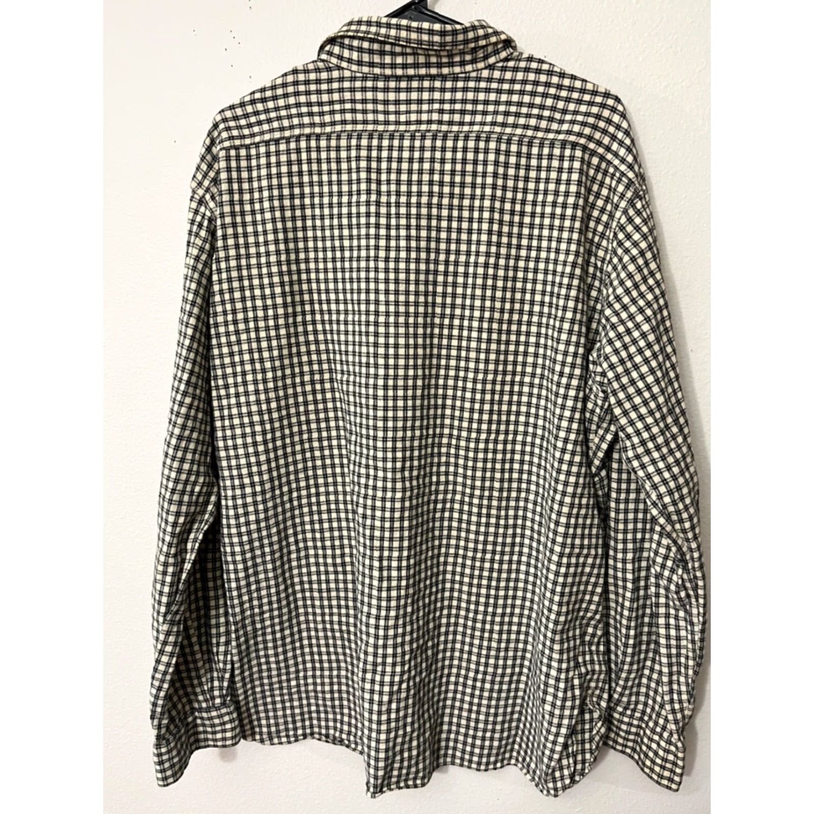 Polo Ralph Lauren VINTAGE Polo Ralph Lauren Shirt XL Long Sleeve Button-Down Beige Checkered Plaid Cotton Embroidered Logo Mens Size US XL / EU 56 / 4 - 3 Thumbnail