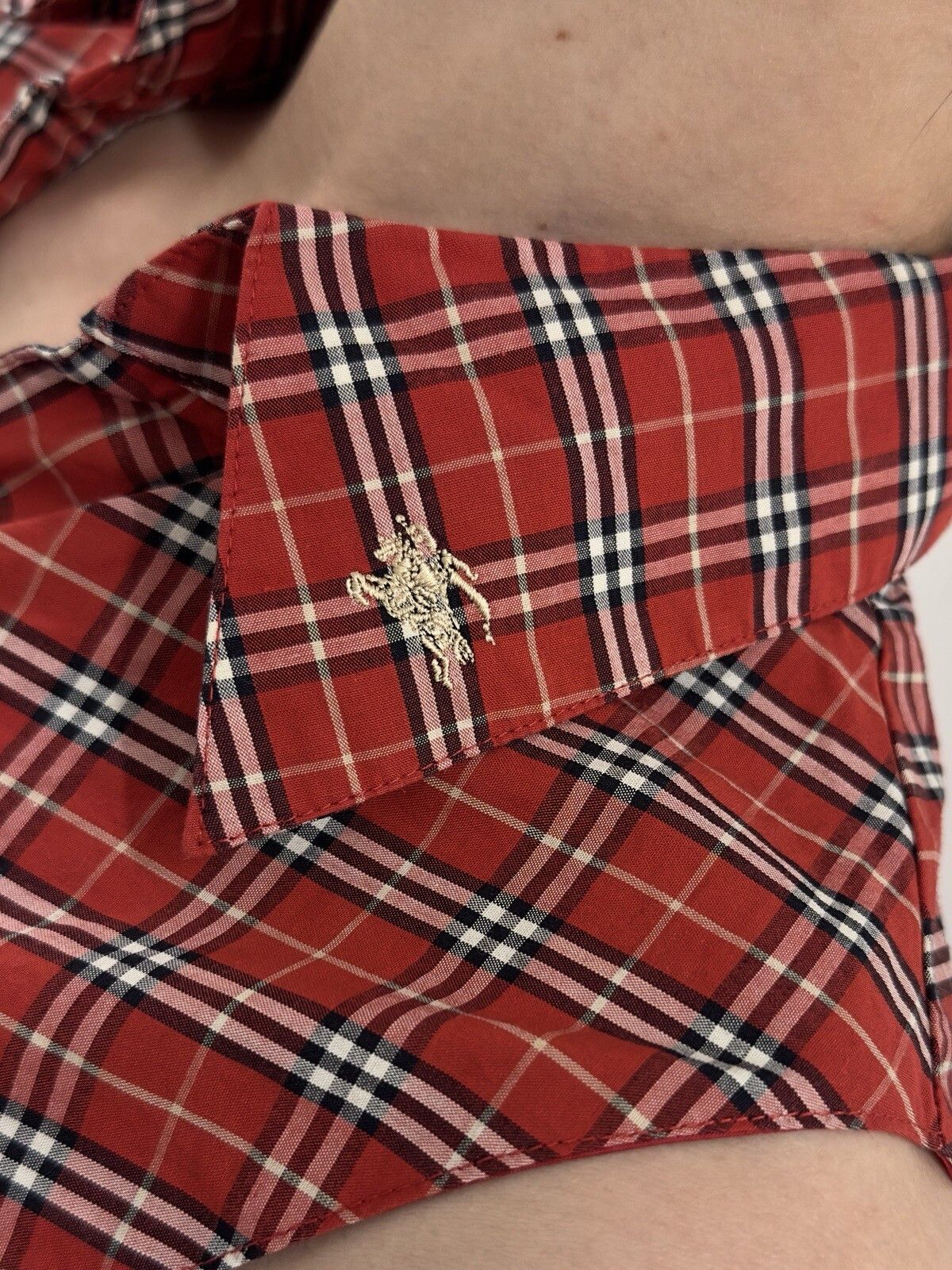 Burberry Burberry London Blue Label Plaid Red Shirt Size 38 Size XS / US 0-2 / IT 36-38 - 3 Thumbnail