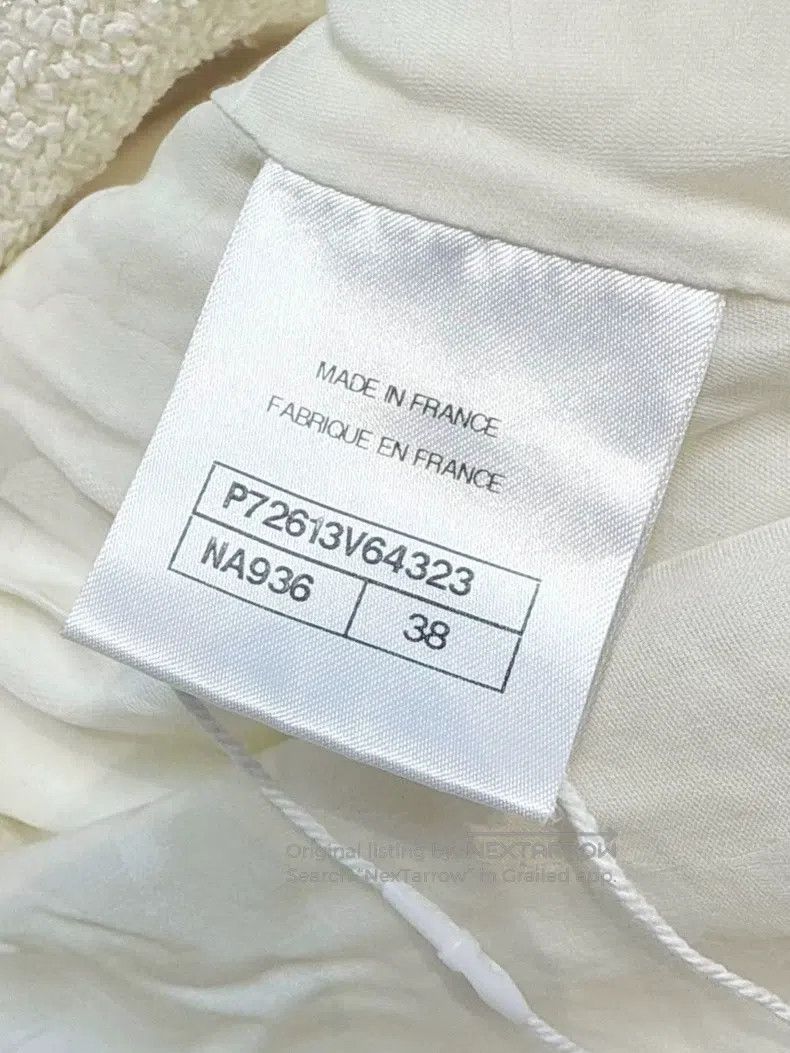 Chanel Chanel 22S white soft tweed four-pocket silhouette jacket Size XS / US 0-2 / IT 36-38 - 6 Thumbnail