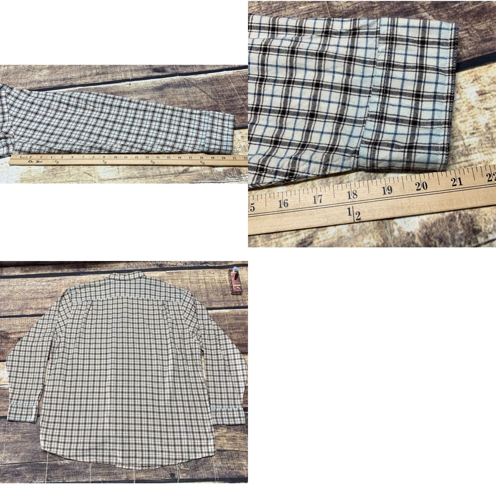 Vintage CE Schmidt Long Sleeve Shirt Mens Size 2XL Plaid White Blue Brown Button Down Size US XXL / EU 58 / 5 - 8 Thumbnail