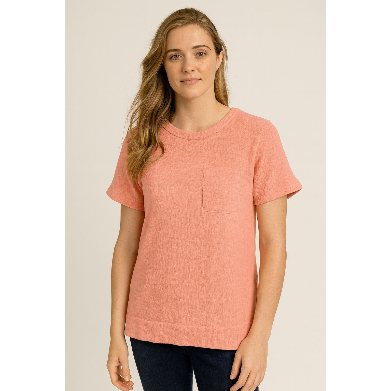 J.Crew J.Crew Coral Pocket T-Shirt | 100% Cotton | Women’s M Size M / US 6-8 / IT 42-44 - 3 Thumbnail