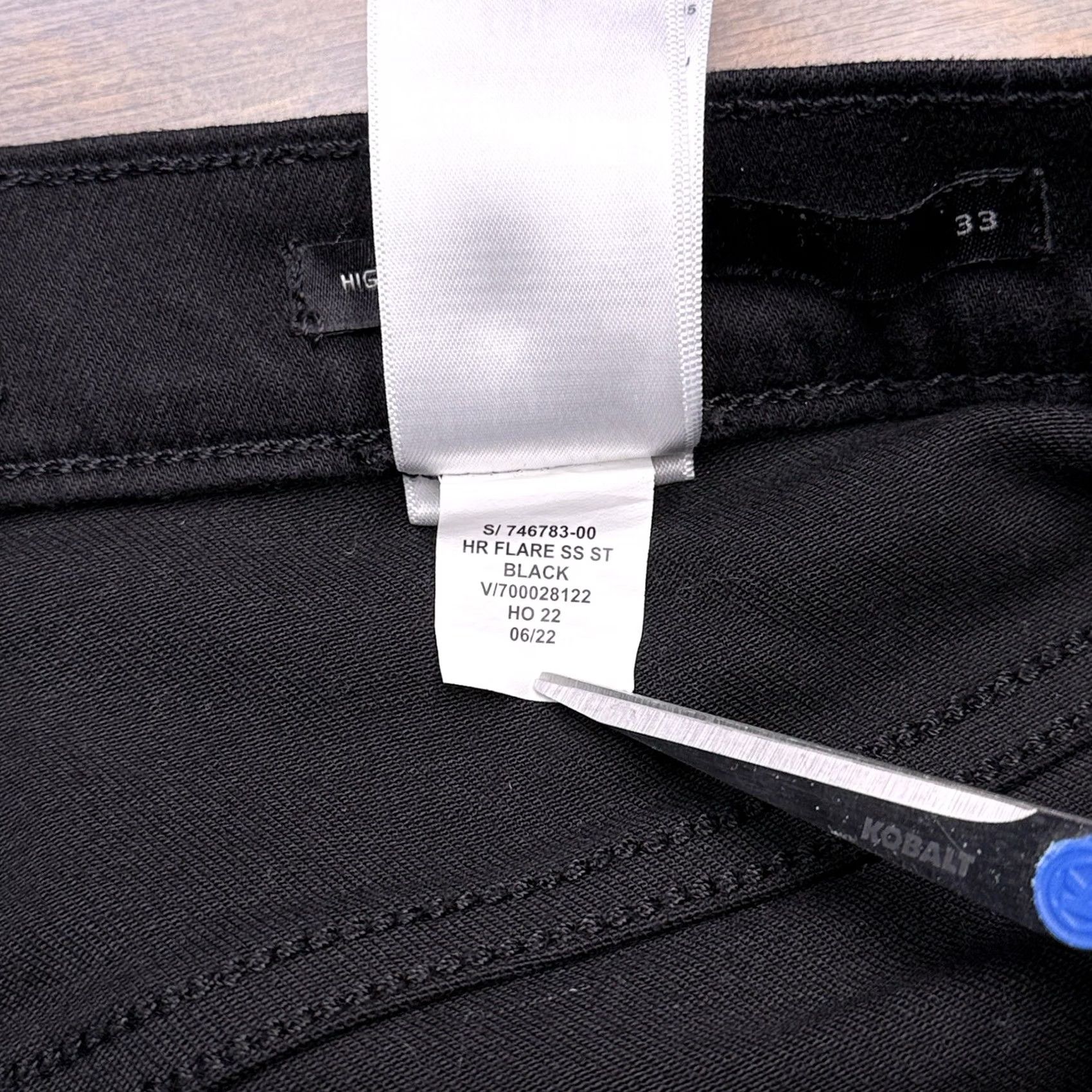Banana Republic Banana Republic Jeans Flare High Rise Black 33 Stretch Denim 5-Pocket Zipper Womens Size 24" / US 00 / IT 34 - 6 Thumbnail
