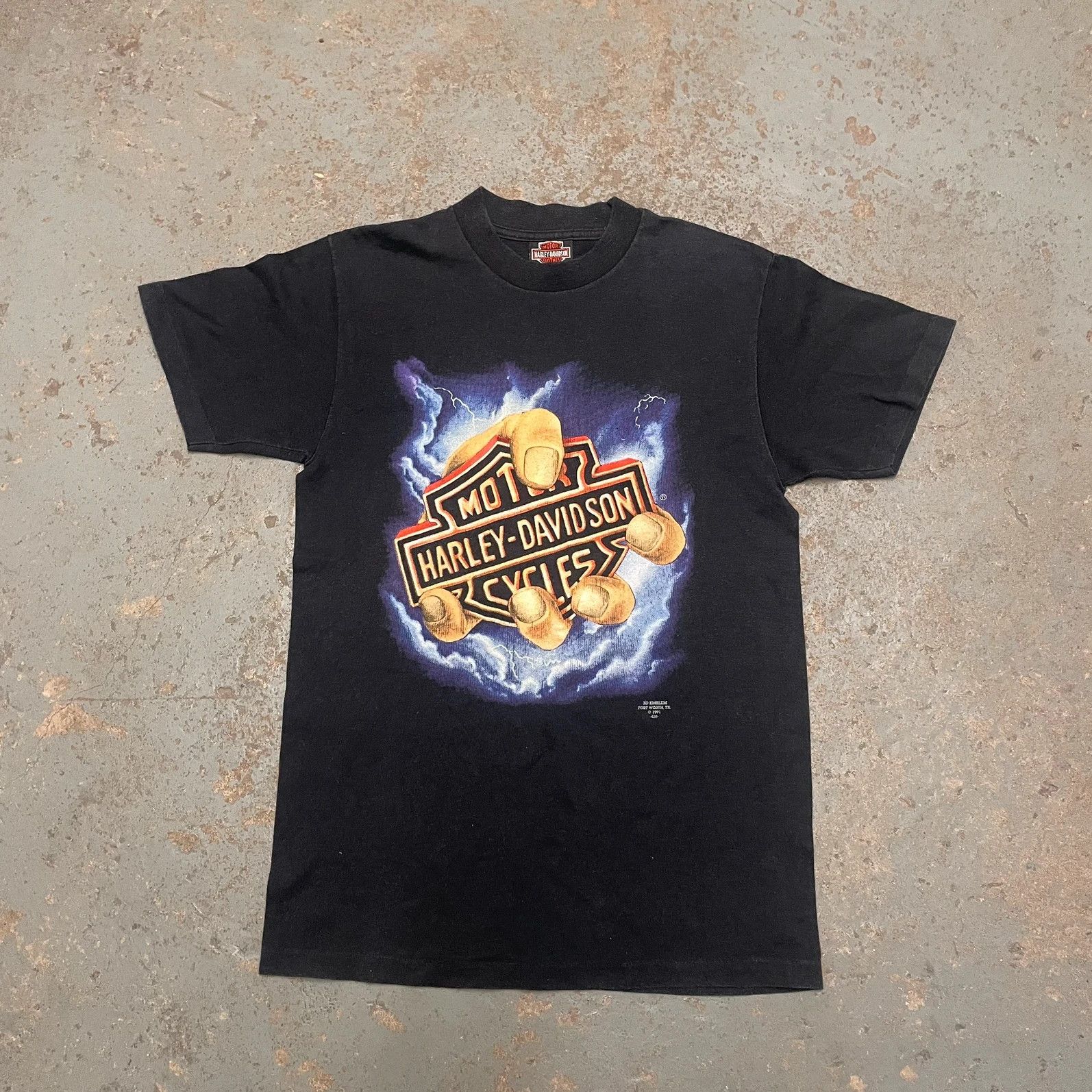 Harley Davidson Vintage 1991 Harley Davidson 3d emblem t-shirt Size US M / EU 48-50 / 2 - 1 Thumbnail