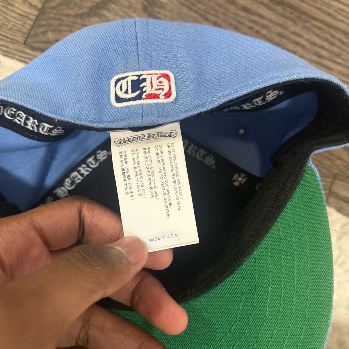 Chrome Hearts “LOVE YOU” Fitted Hat Baby Blue Size 30 - 6 Thumbnail
