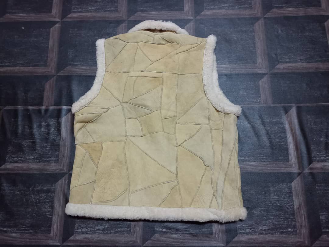 Japanese Brand Vest Leather sherpa fleece Size US L / EU 52-54 / 3 - 2 Thumbnail