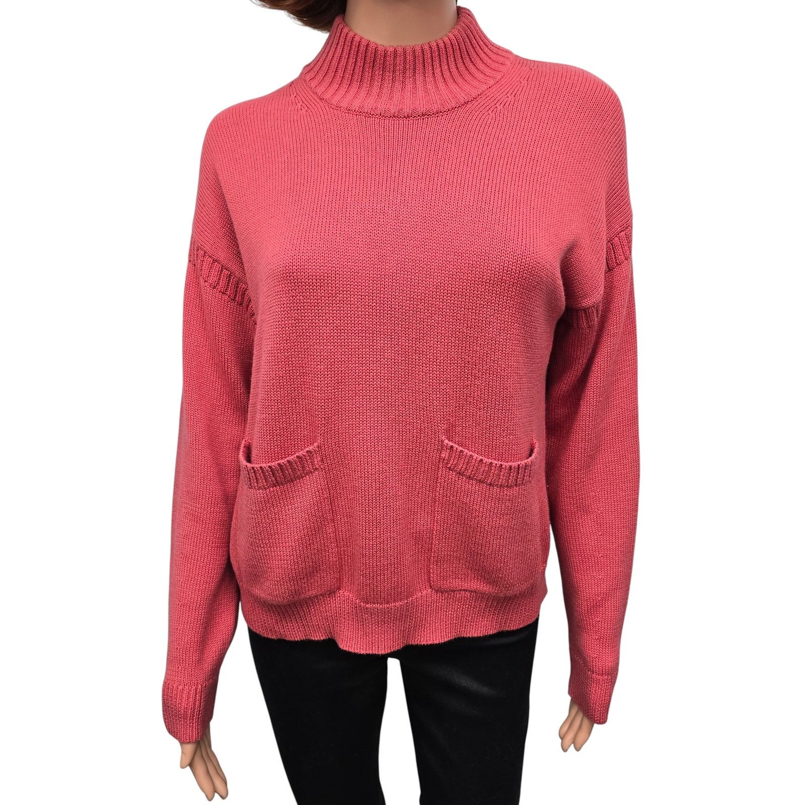 J.Crew J. Crew Cotton Cashmere Patch Pocket Mockneck Sweater XS Size XS / US 0-2 / IT 36-38 - 4 Thumbnail
