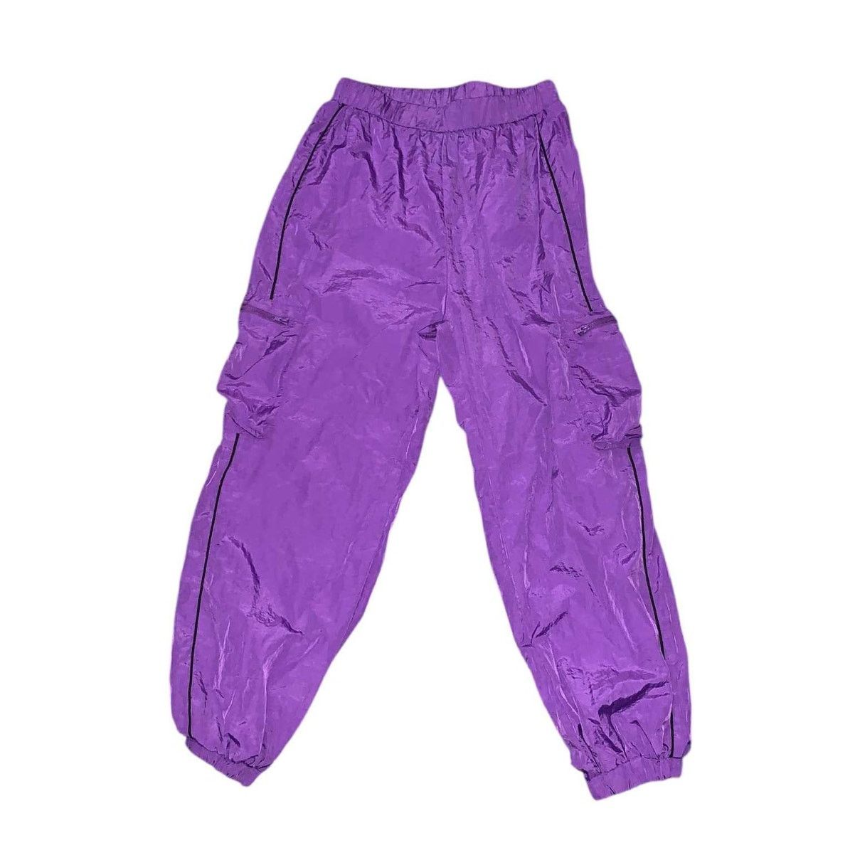 Other Windbreaker Sweatpants Joggers Elastic Ankle Purple Cargo SM Size 26" / US 2 / IT 38 - 1 Thumbnail