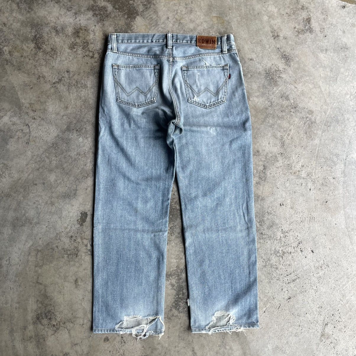Edwin 🔥Vintage Edwin 404 Stoned Washed Ripped Distress Denim Jeans Size US 34 / EU 50 - 4 Thumbnail