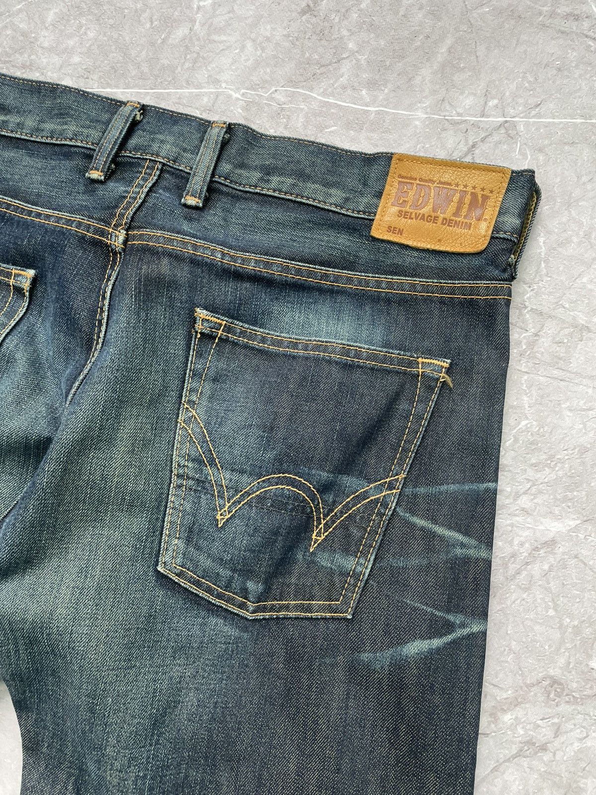 Edwin × Japanese Brand Vintage Edwin SK 505 SE Japan Flare selvage Jeans Size US 33 - 14 Thumbnail